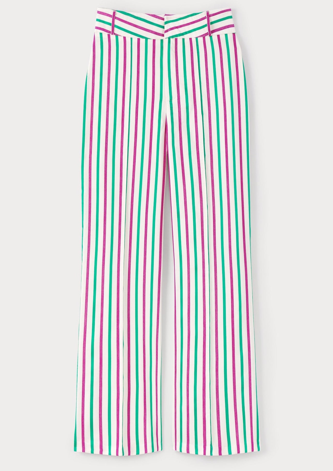 Yoshi Ottoman Stripes Ruby & Green Pants