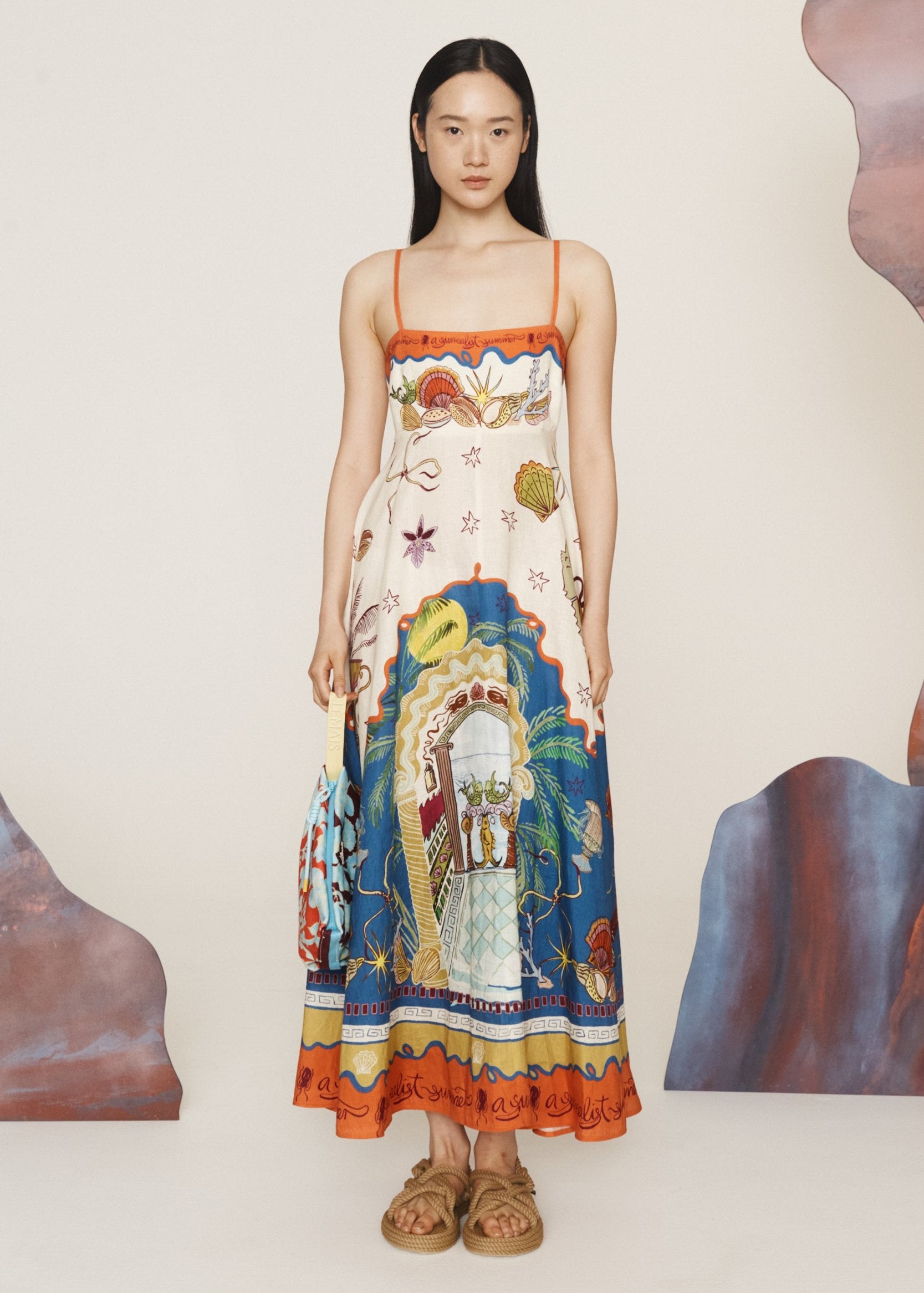 knee length dresses for ladies Surrealist Summer Sundress
