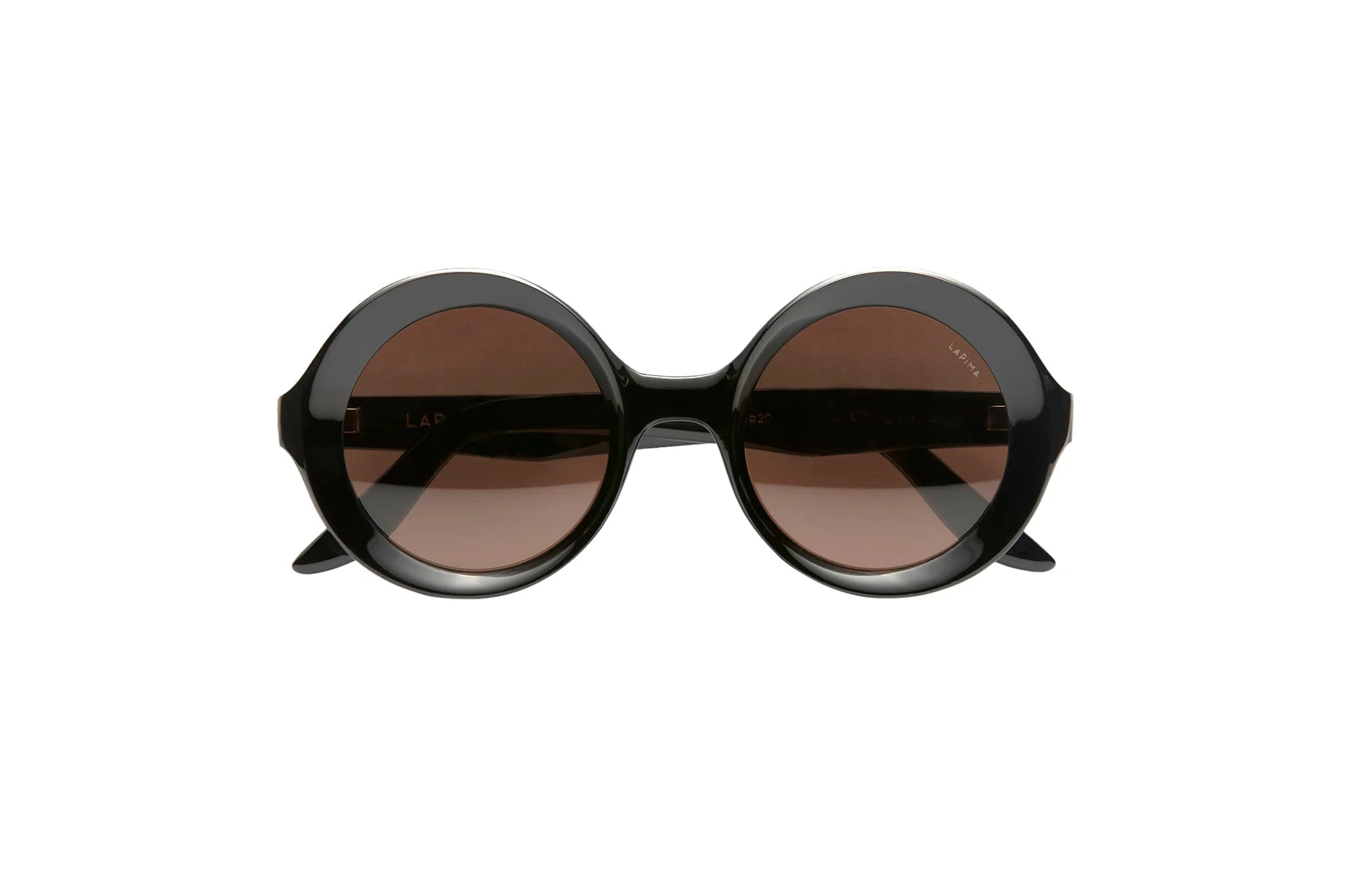 Lapima-Carolina Black Solid Sunglasses-Justbrazil