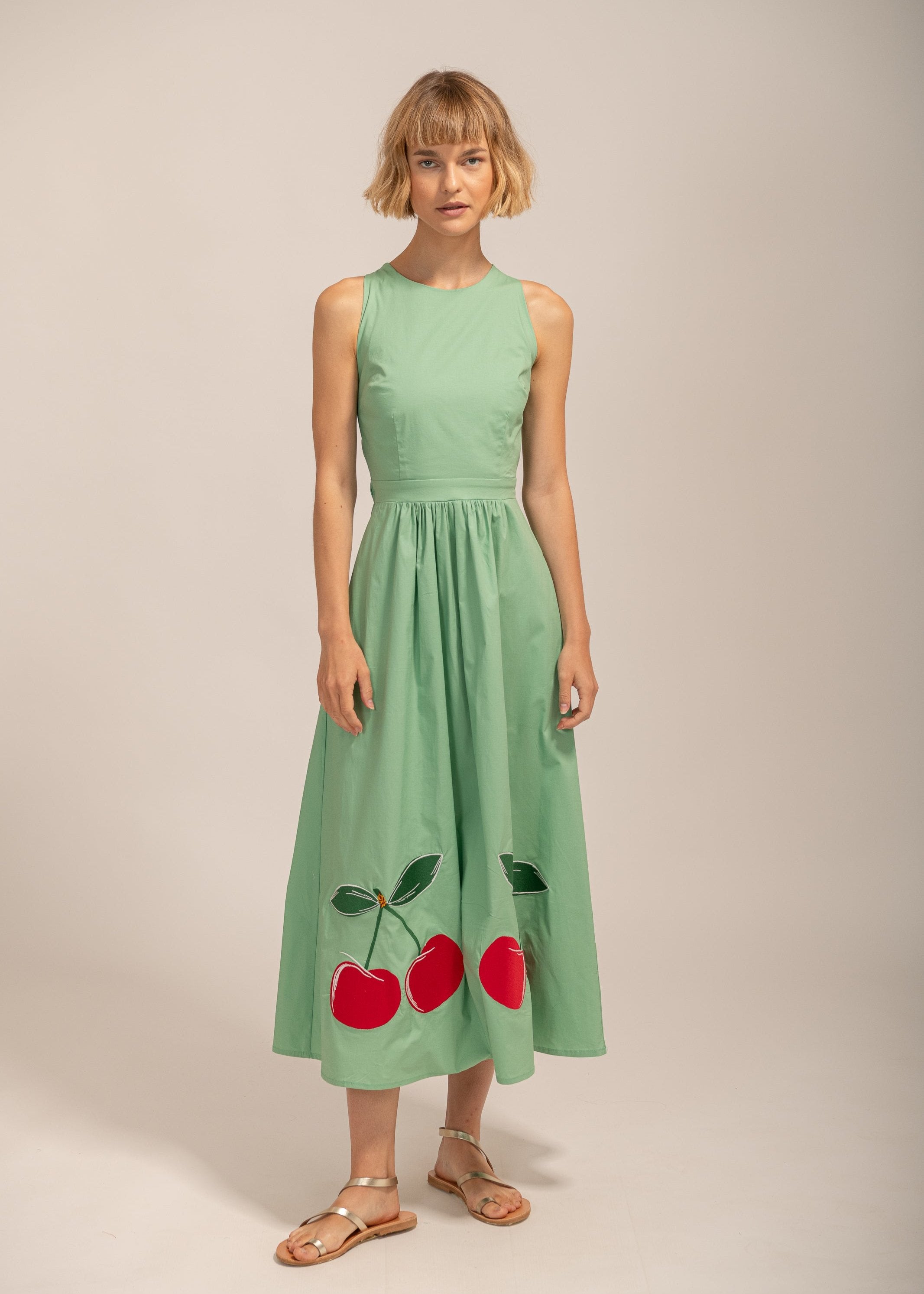 Morgana Green Aloe Midi Dress Morgana Green Aloe Midi Dress