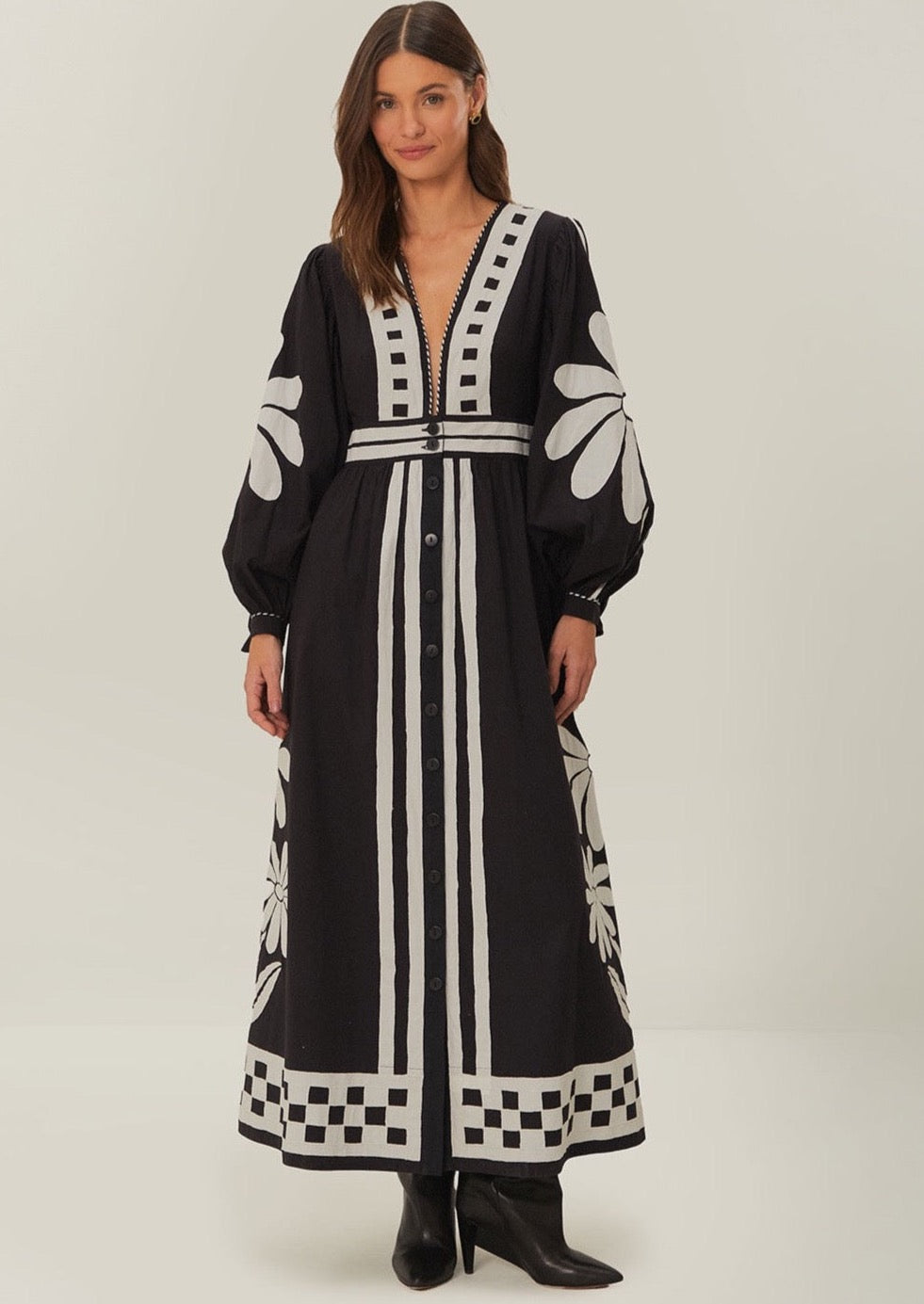 sachin and babi light blue dress DND Black Maxi