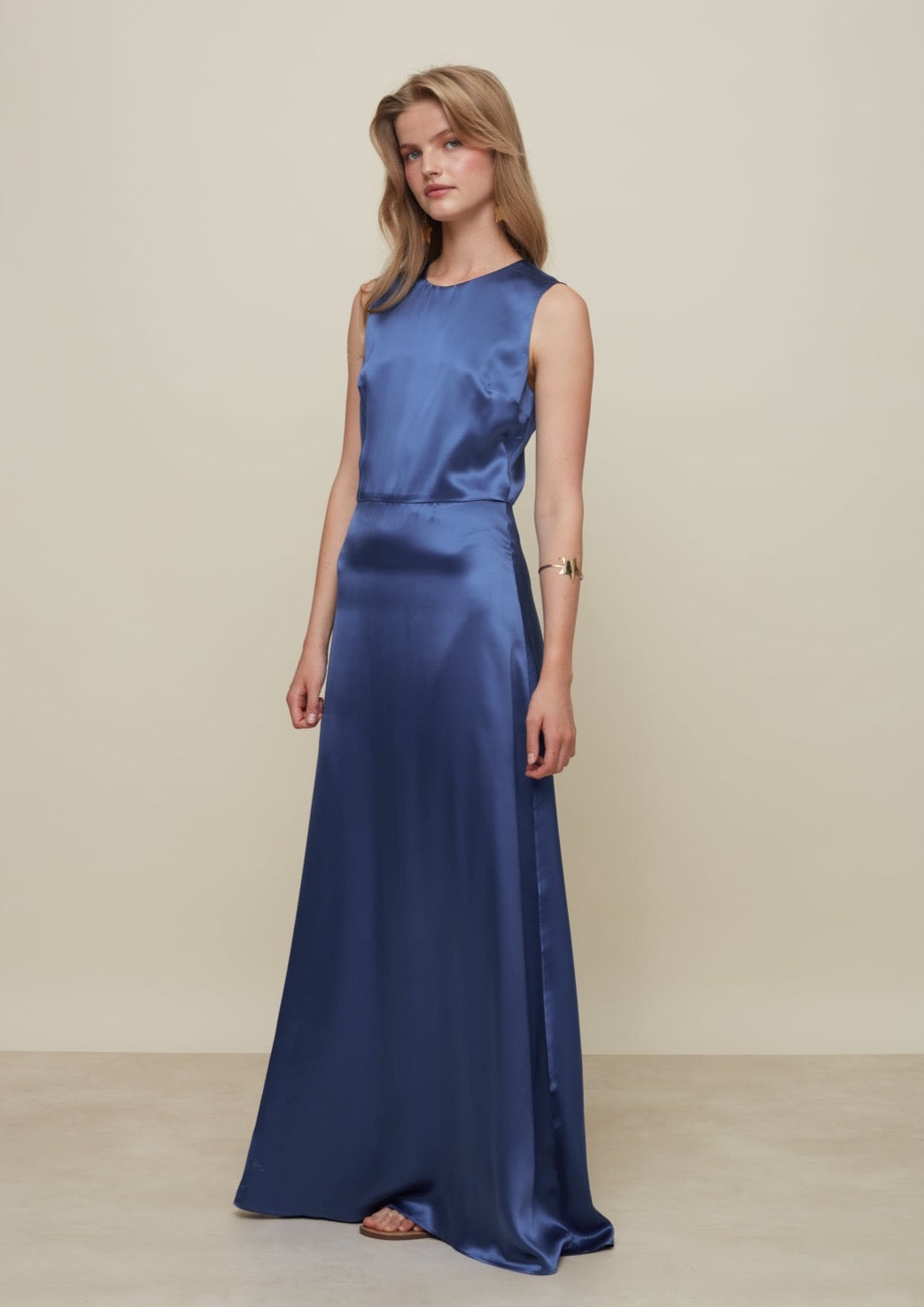Iris Blue Silk Dress Iris Blue Silk Dress