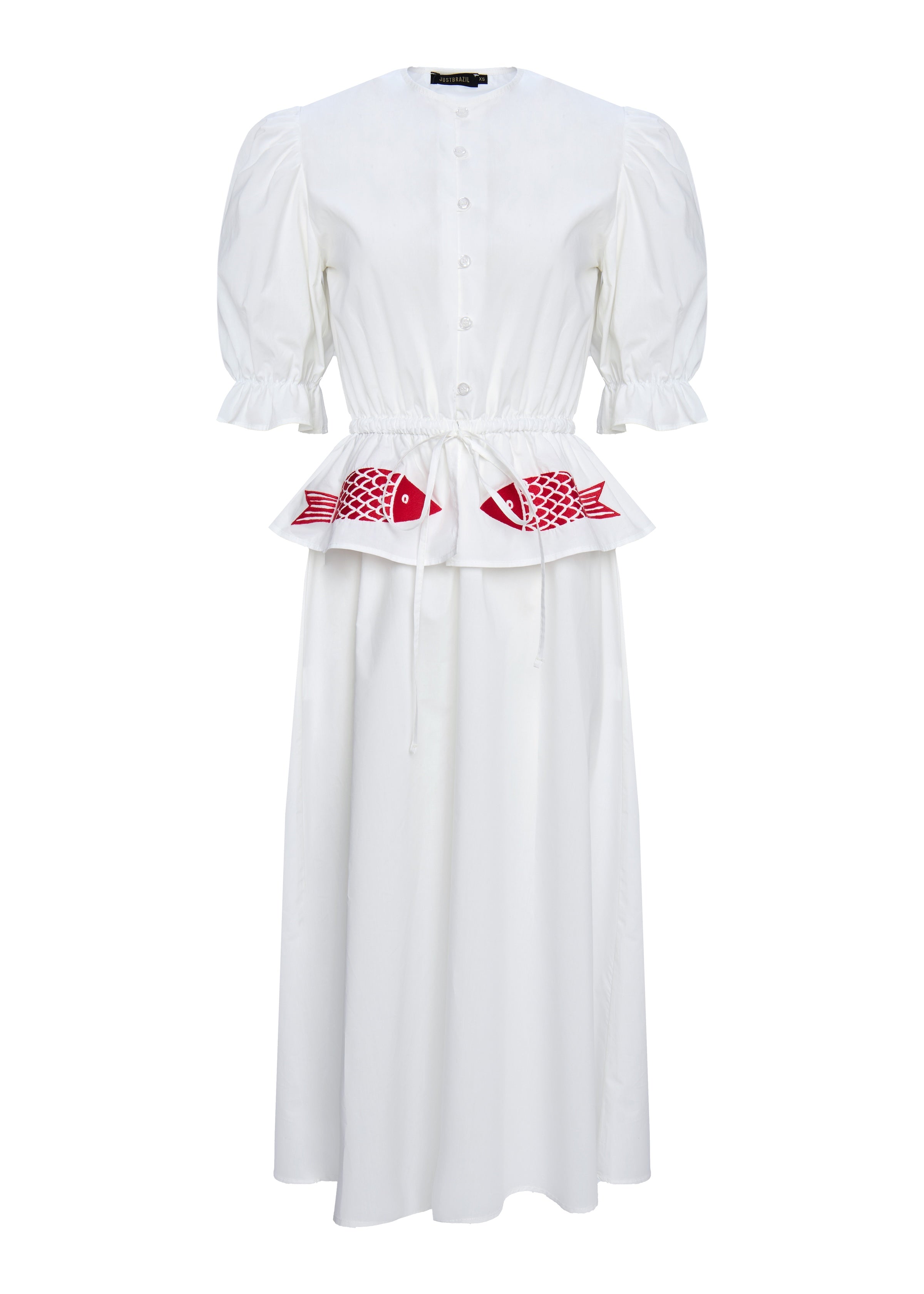 Milena White Fish Dress