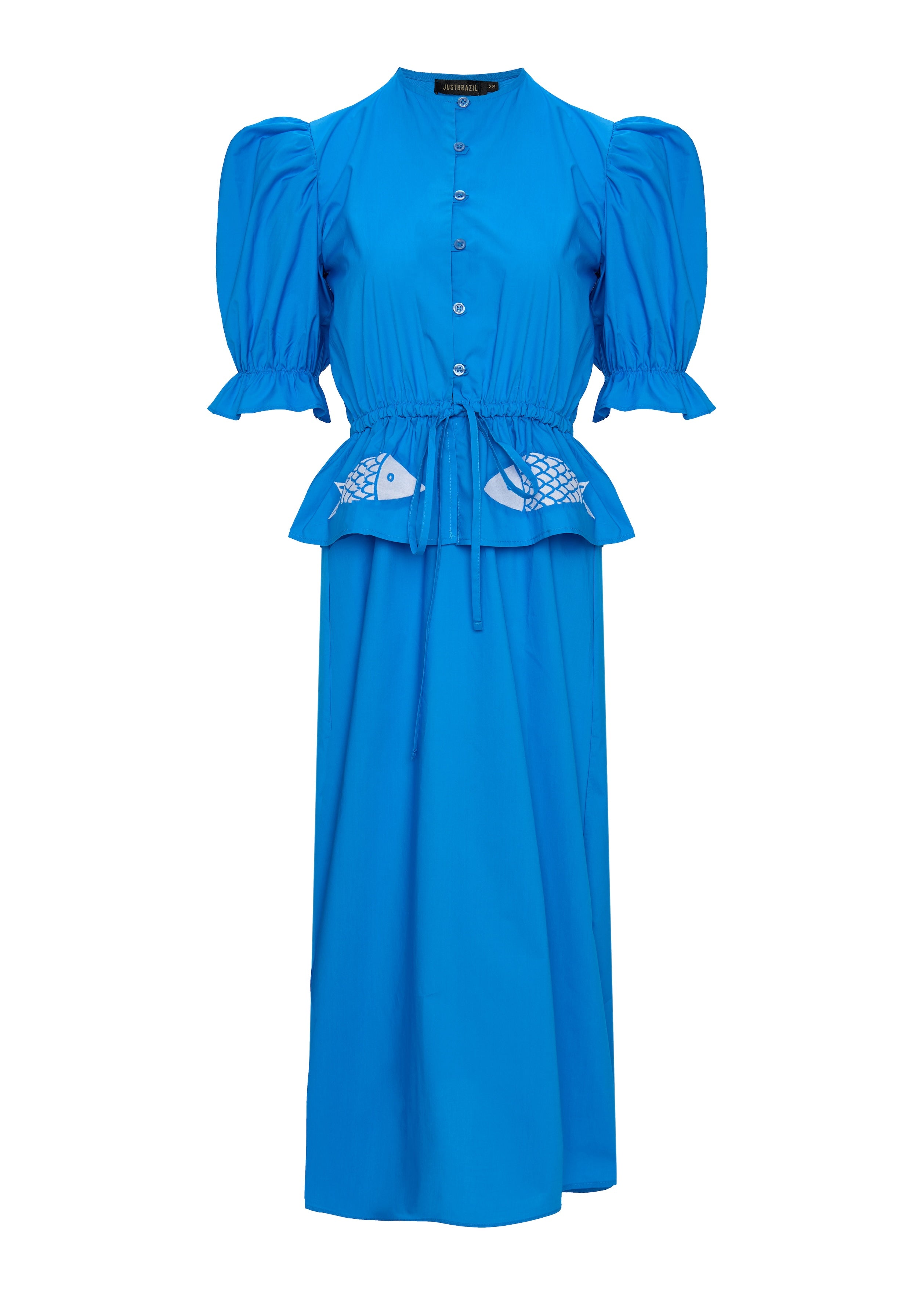 Milena Petrol Fish Dress