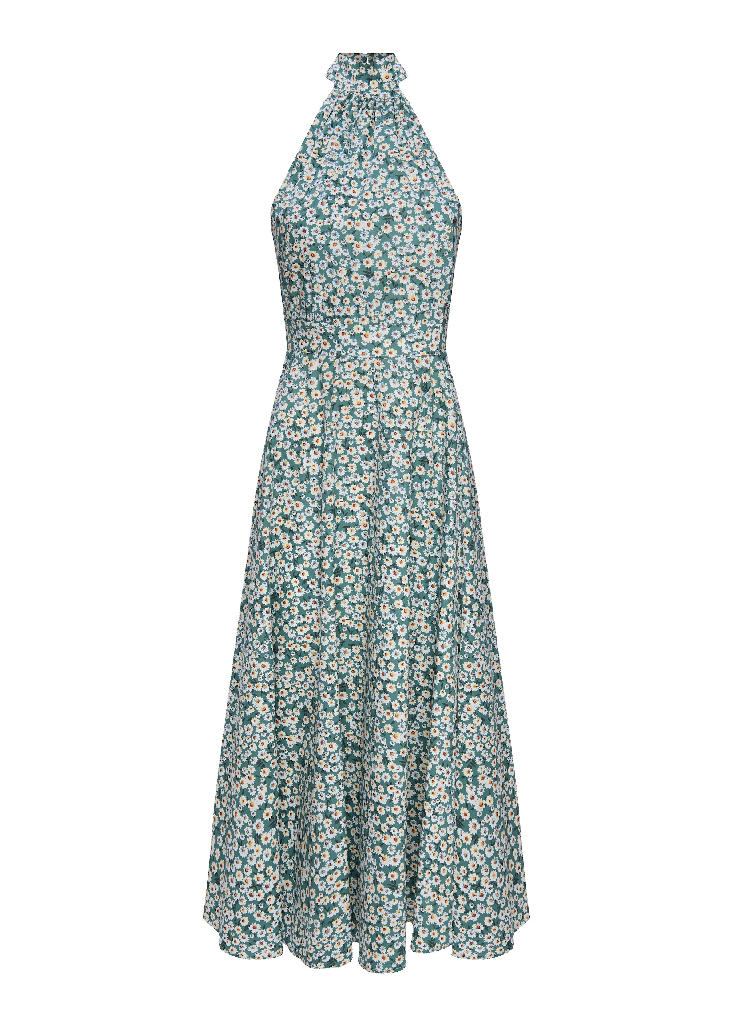 Vera Liberty Green Flowers Dress
