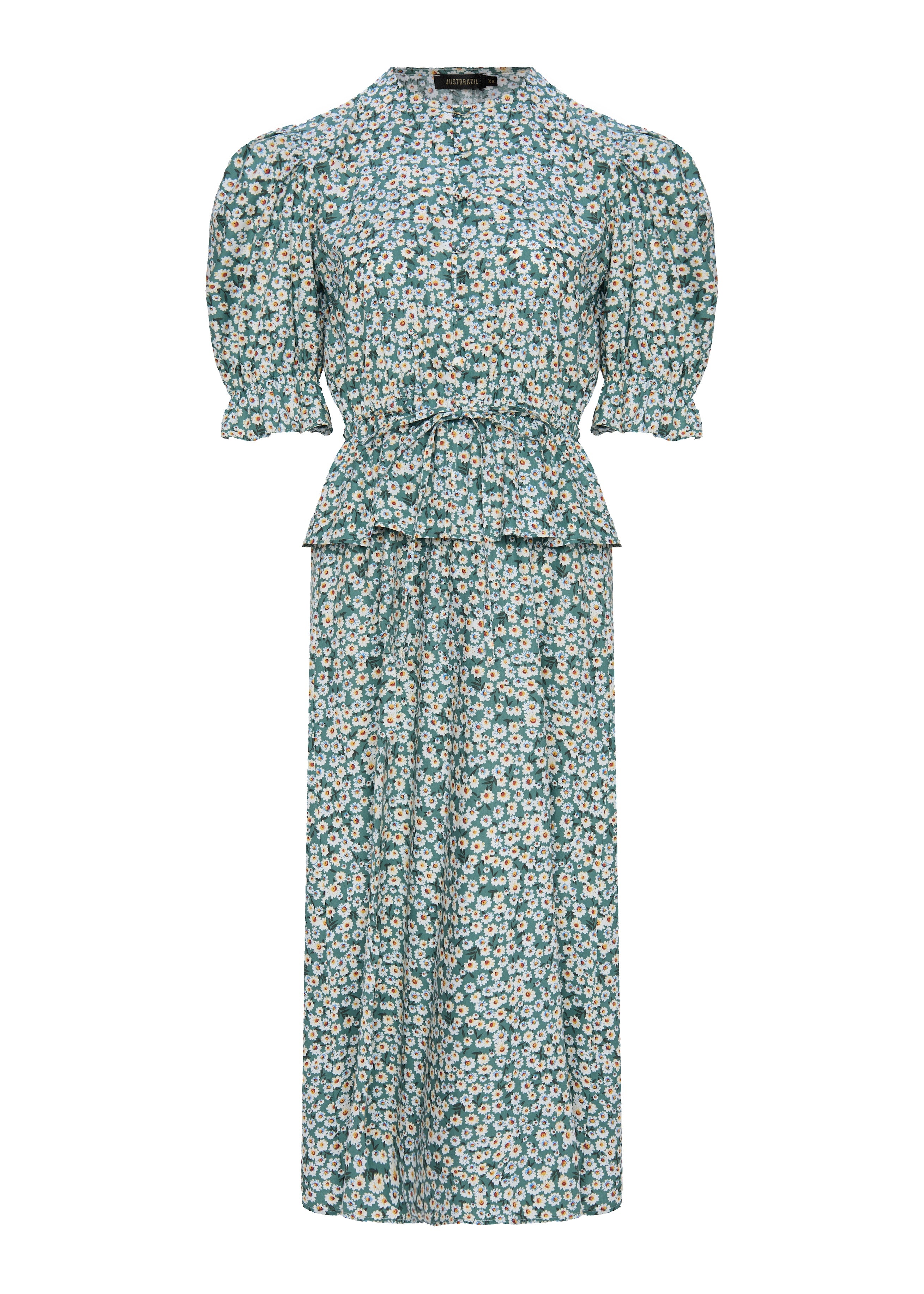 Milena Liberty Green Flowers Dress