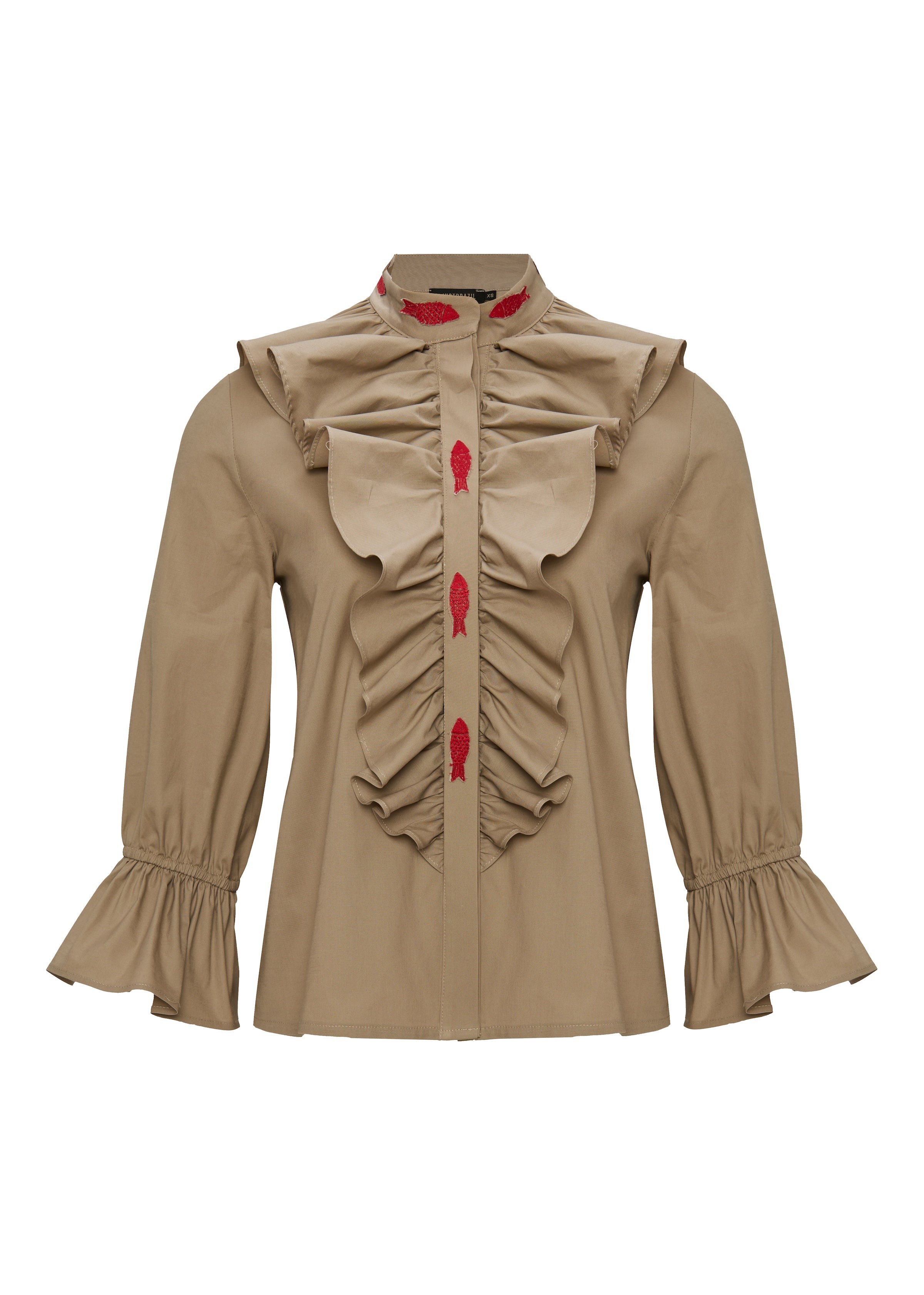 Renata Taupe Fish Shirt