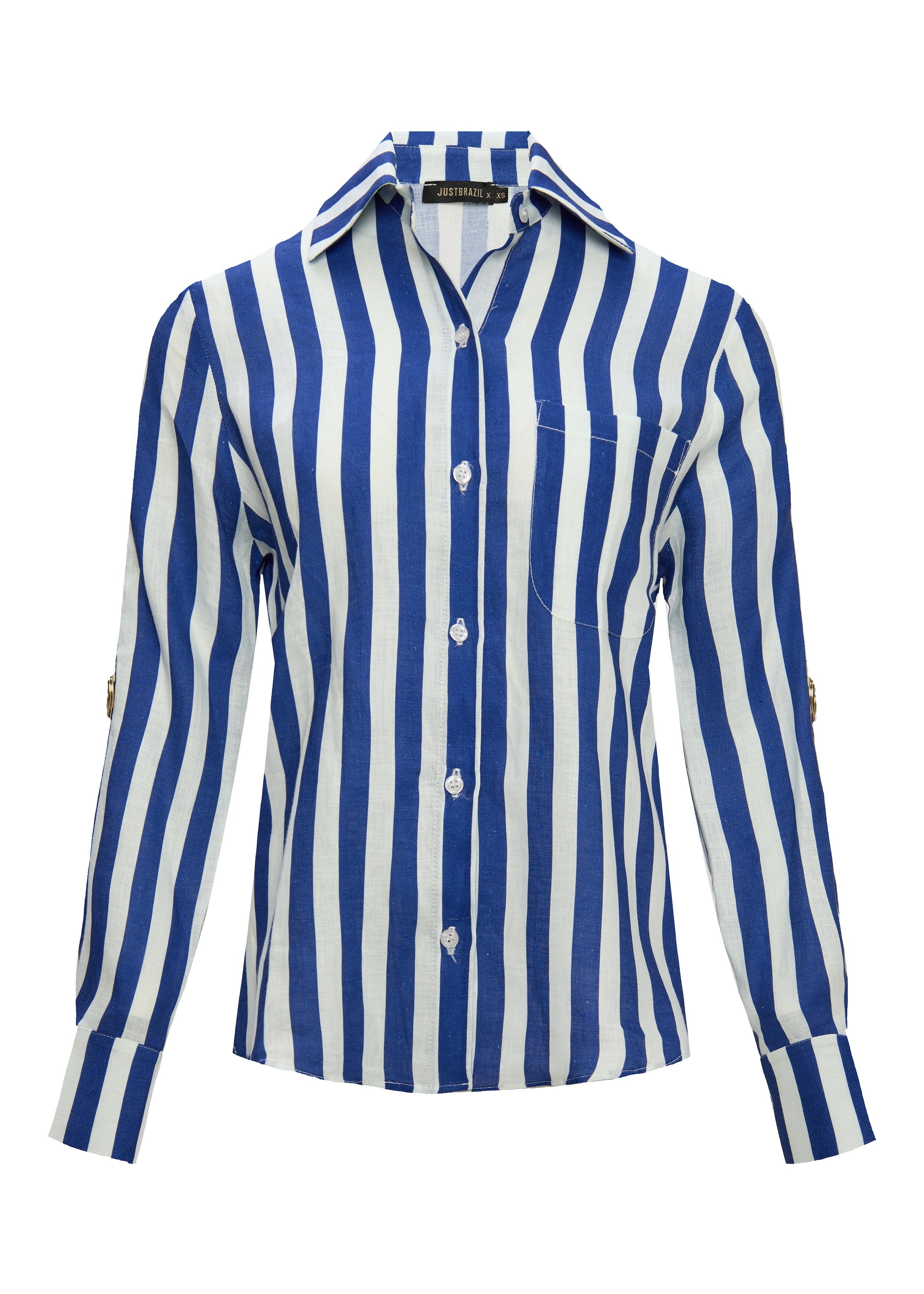 Rivera Linen Blue Stripes Shirt