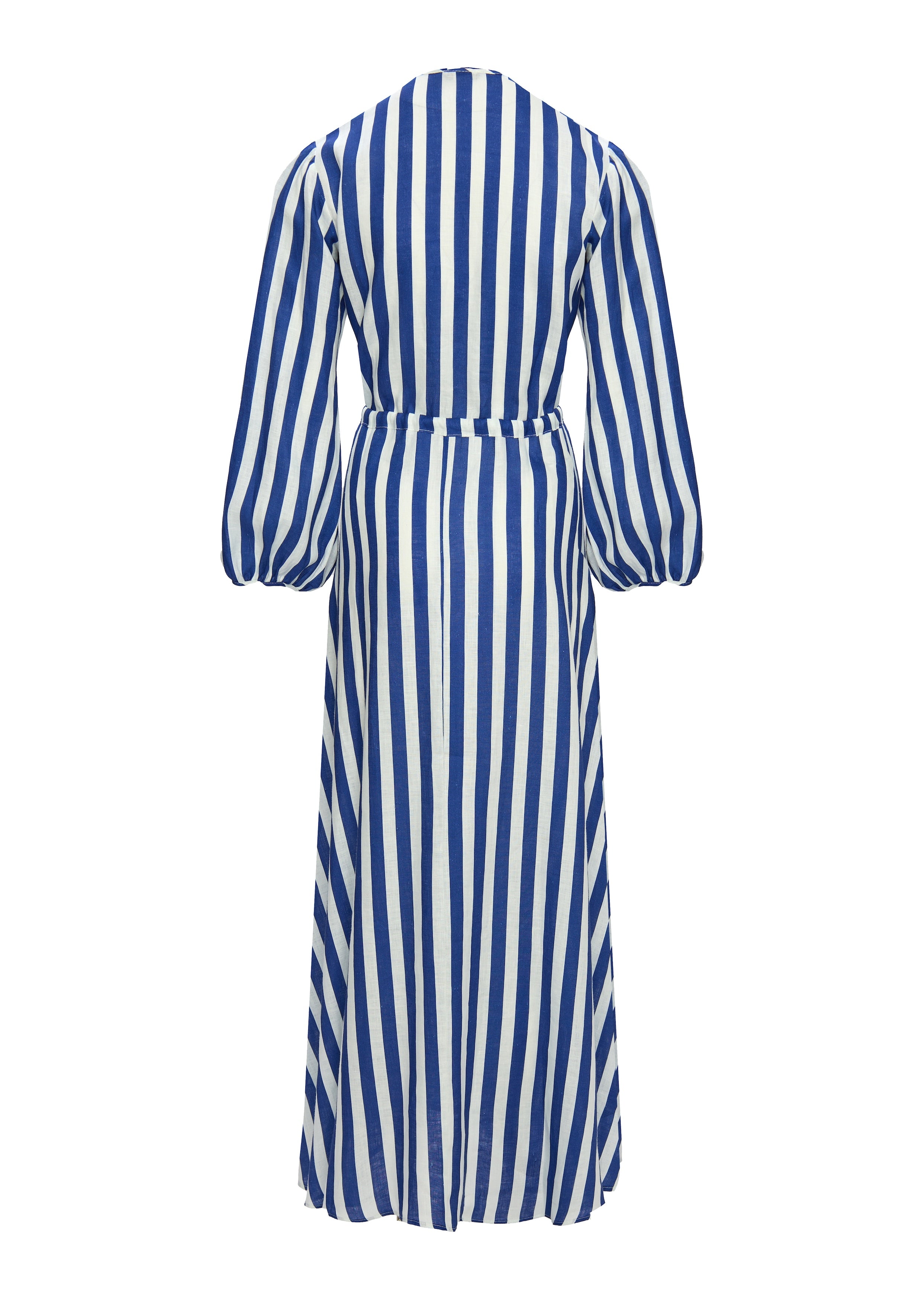 Clover Linen Stripes Blue Dress