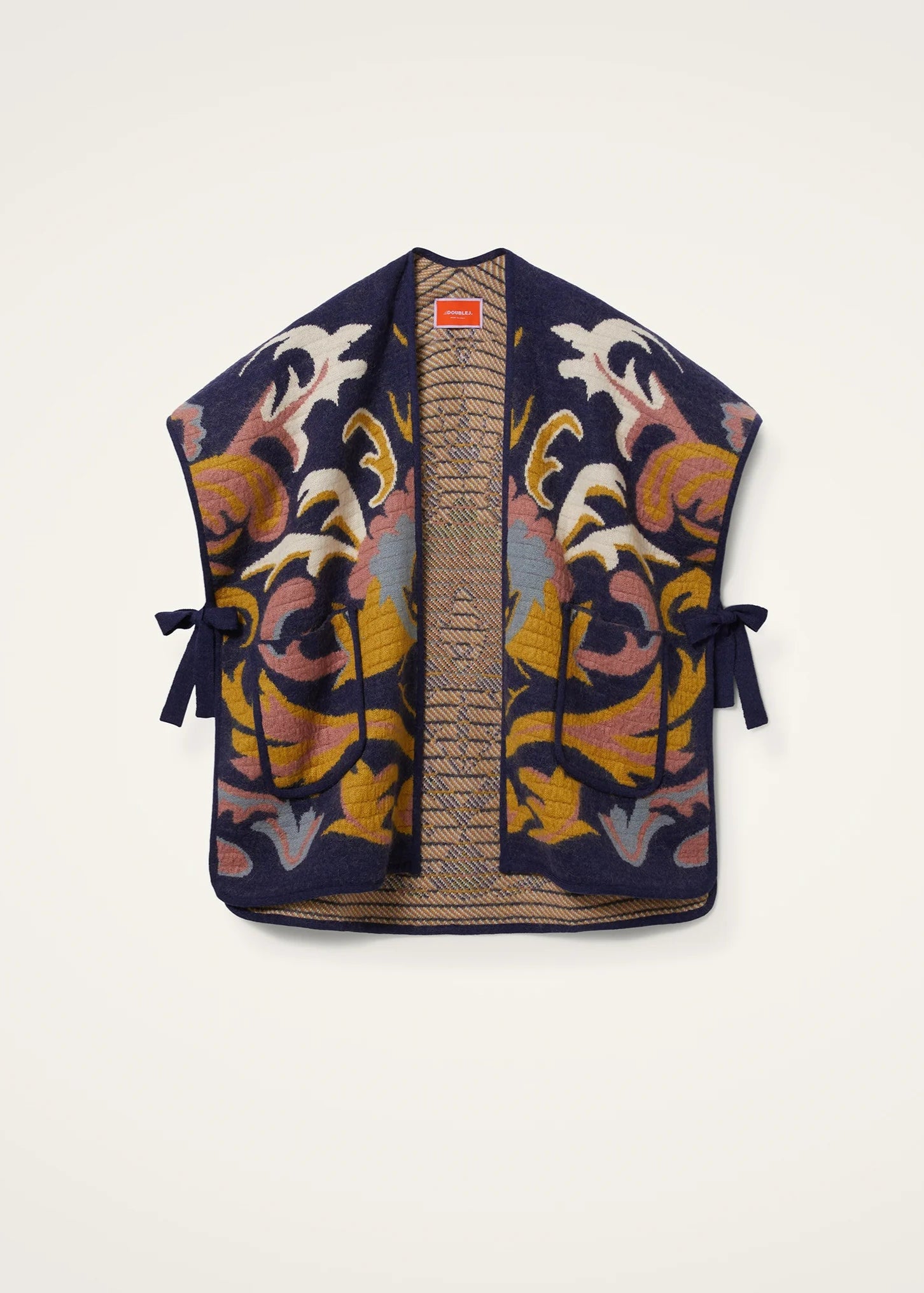 In My Power Navy Knit Scarf Cape