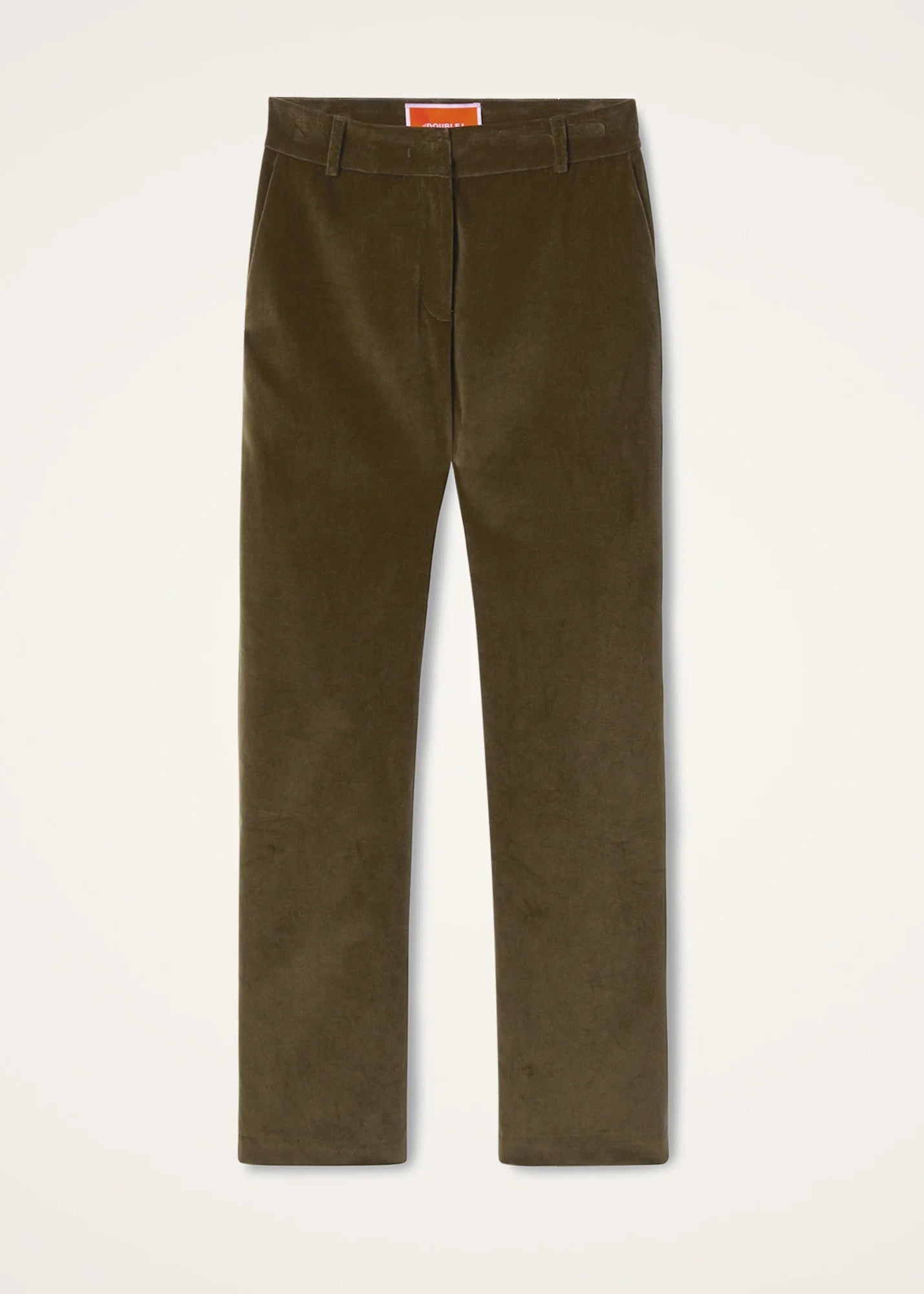 Coat Velvet Solid Moss Green Flare Pants