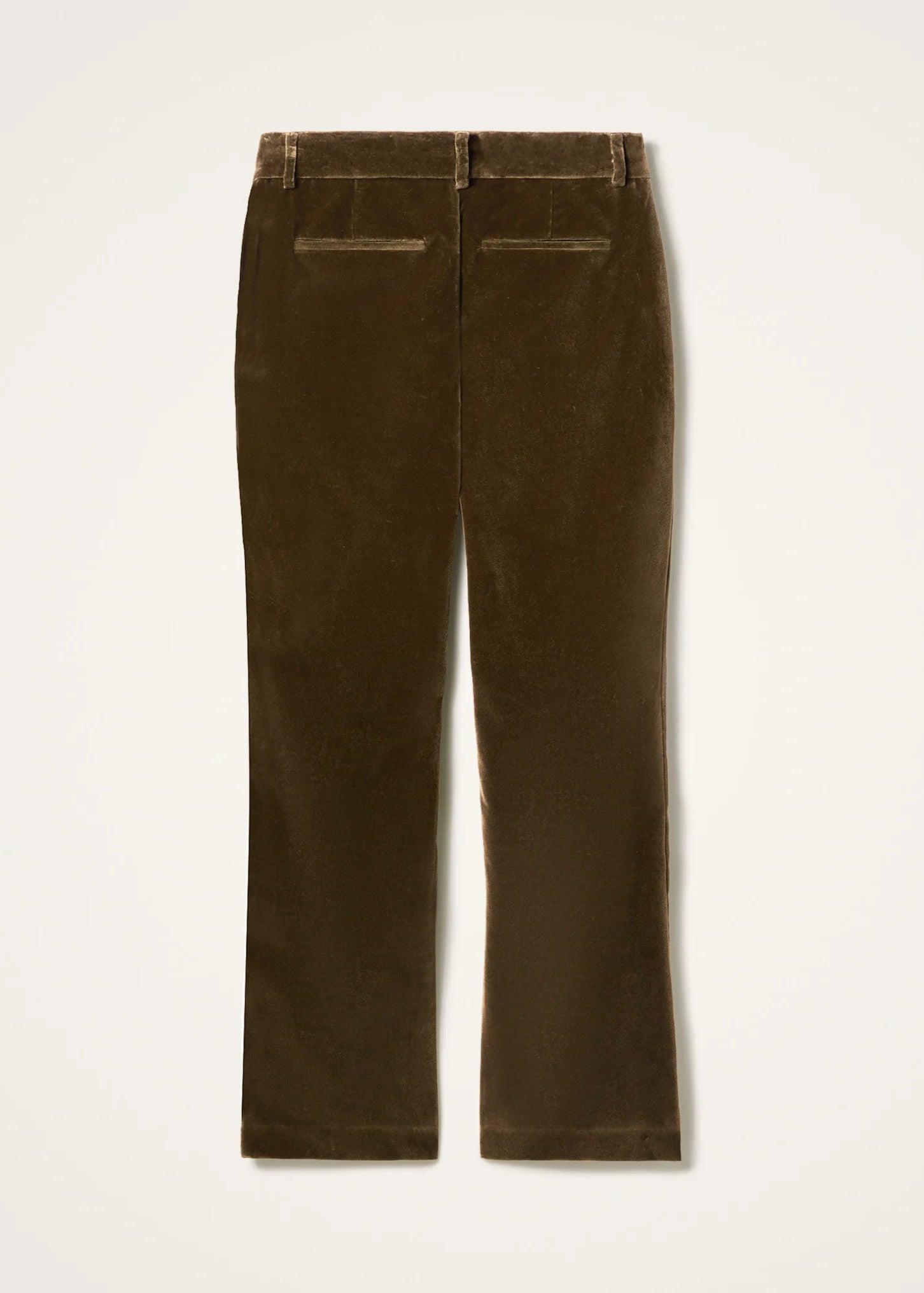 Coat Velvet Solid Moss Green Flare Pants