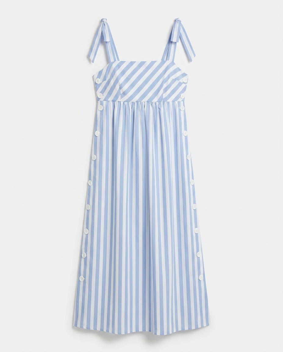ciel blue dress DREAM Ciel Satin Midi Dress Pastel Blue / L