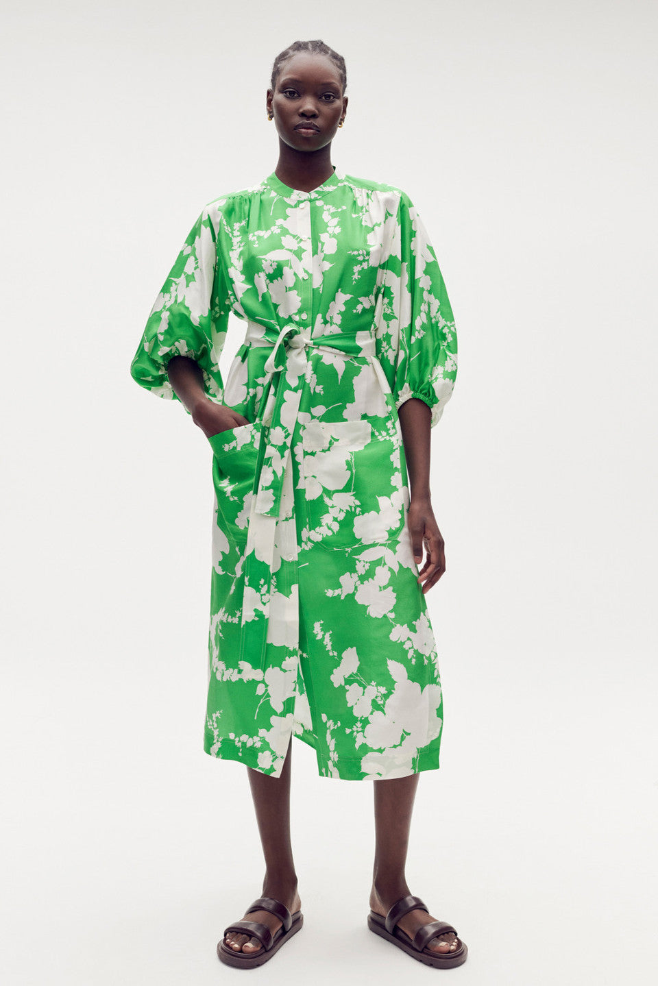 Oroton-Silhouette Print Column Dress-Justbrazil
