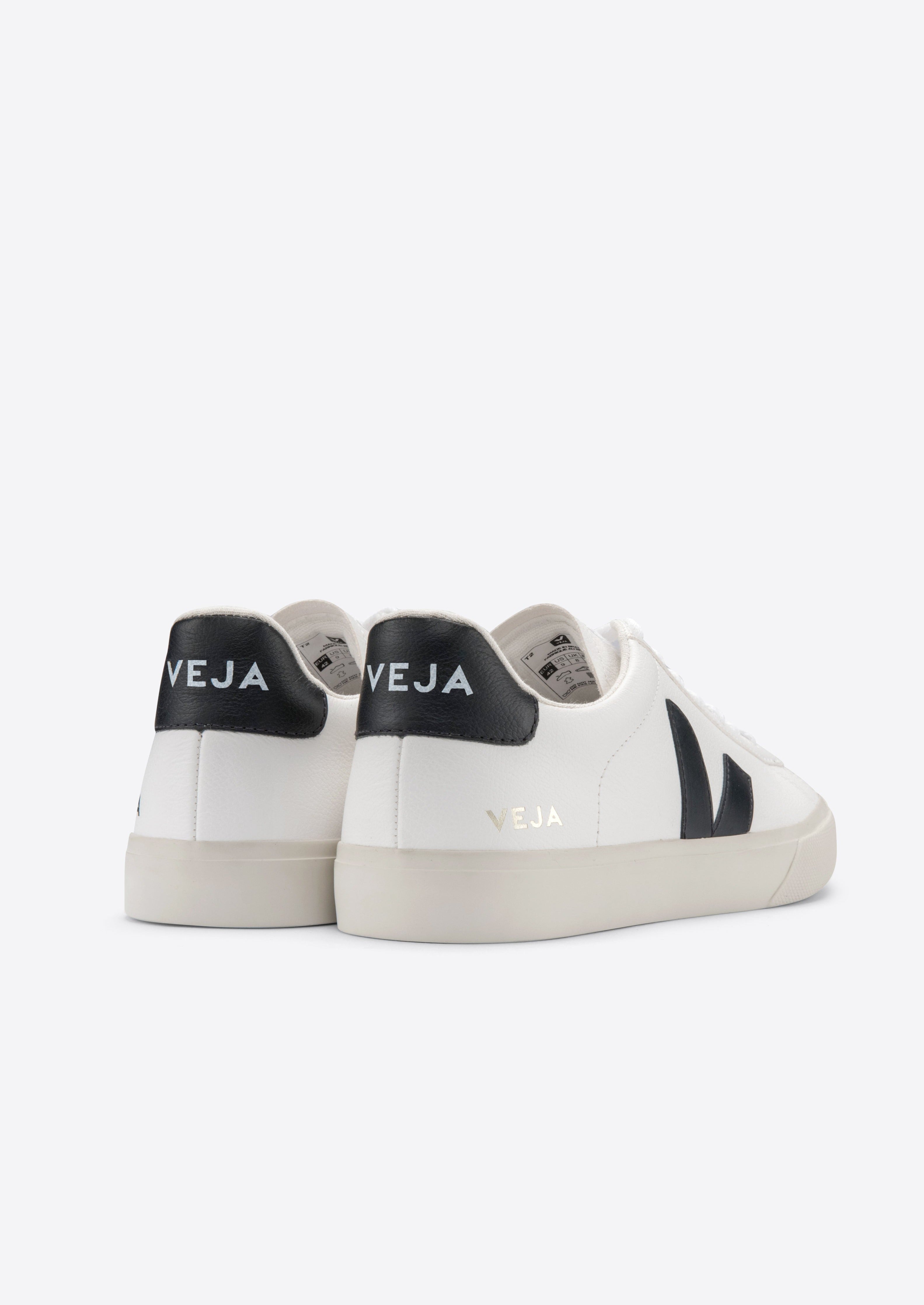 Veja-Campo Chromefree Leather White Black-Justbrazil