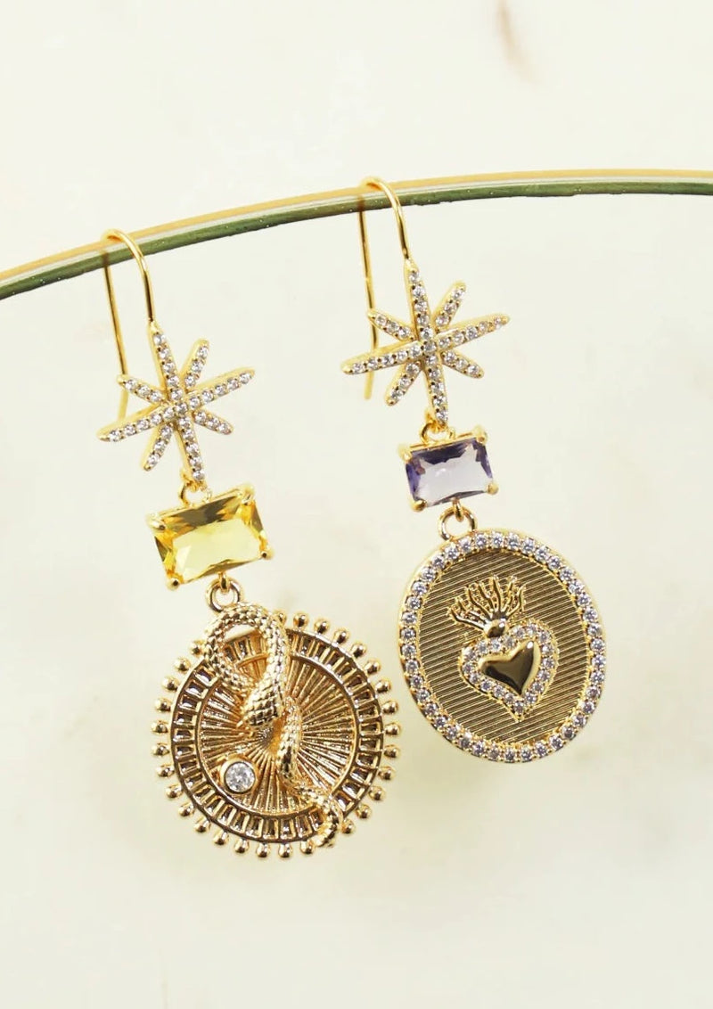 Aylin Unmatched Earrings with Charms