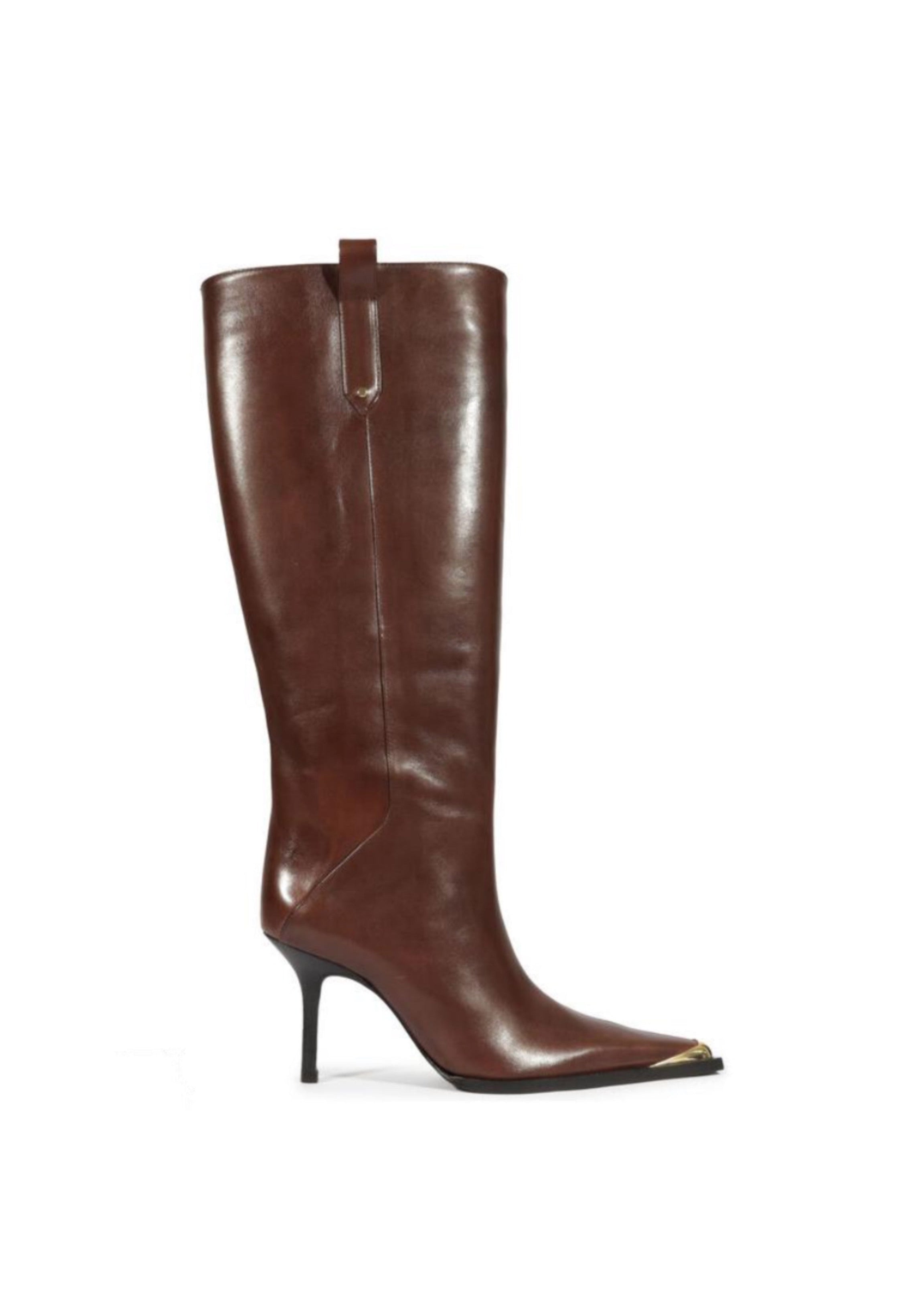 Raffaela Up Cap Toe Brown Boots
