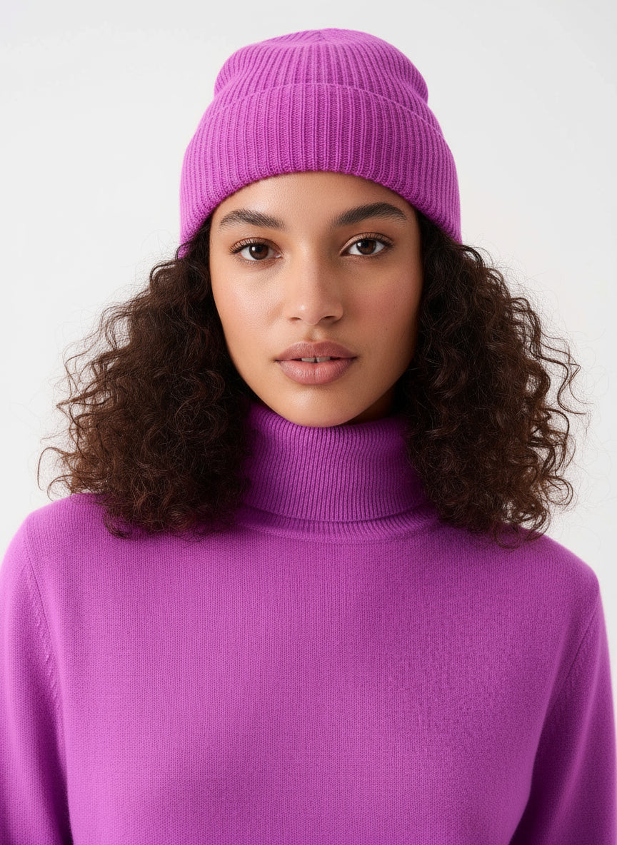 Maeve Neon Purple Beanie