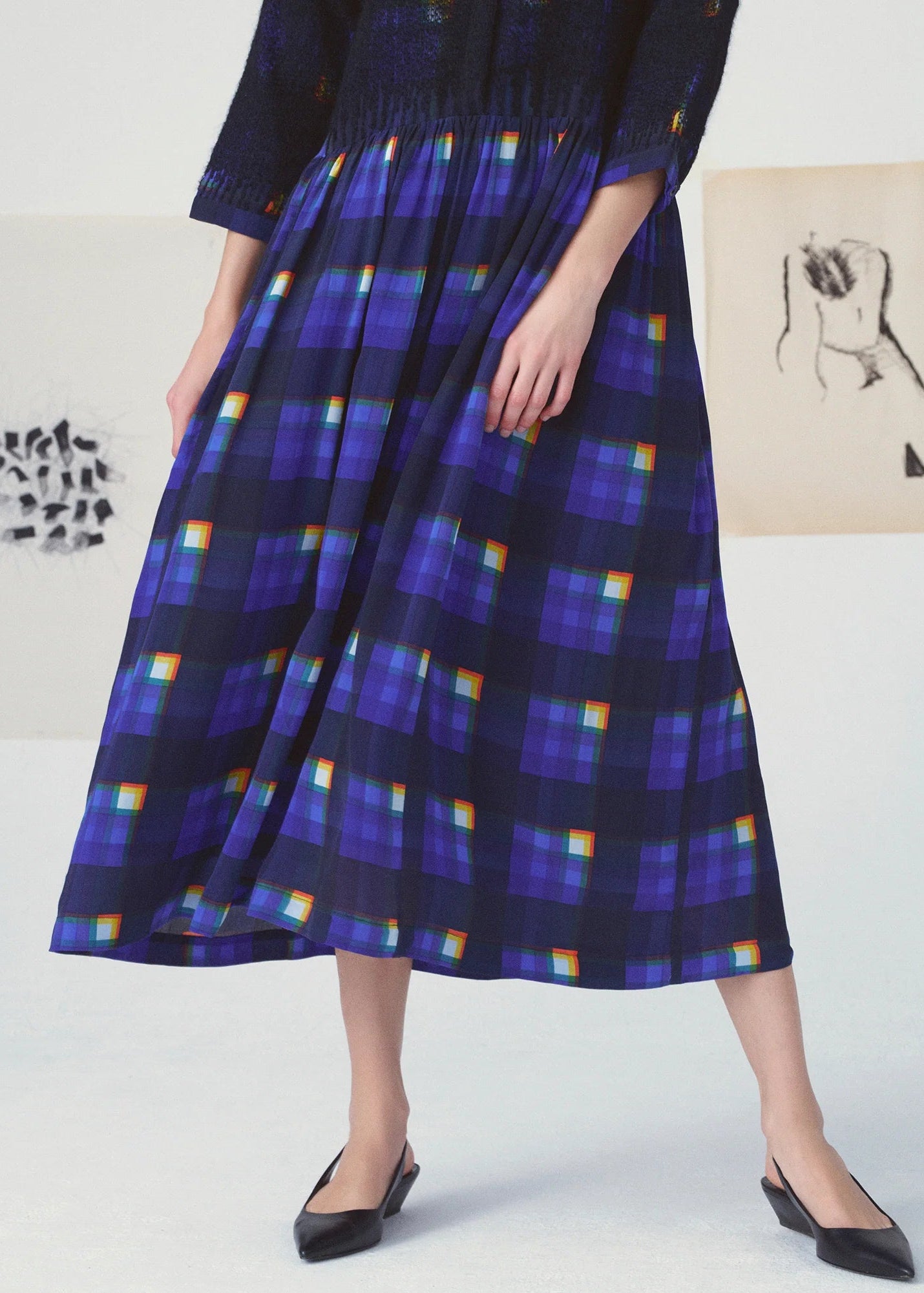 Nour Dress Abstraction - Multicolor