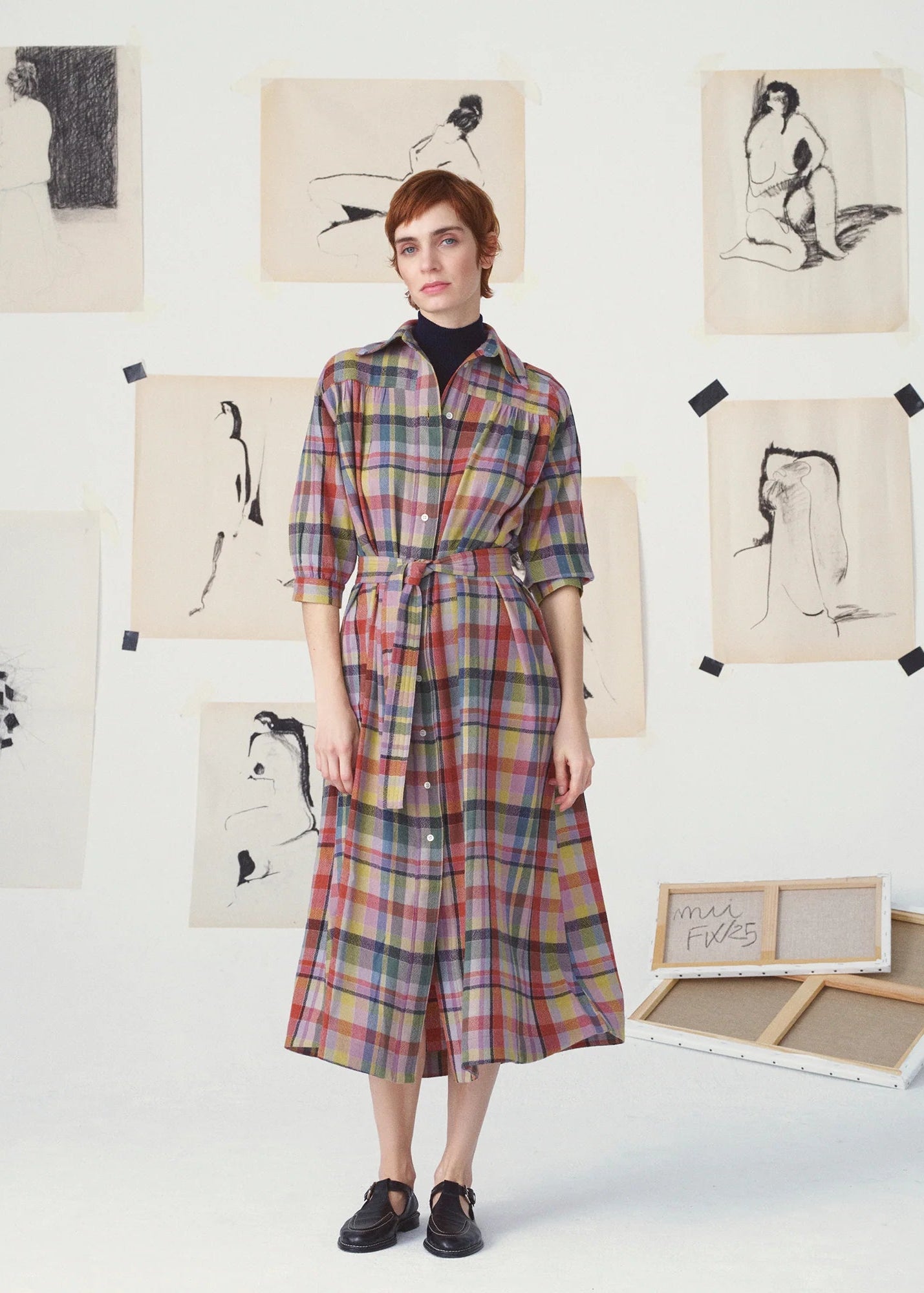Niki Dress Abstraction - Pastel