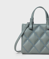 Mini Cross Tote In Pistachio Quilted Leather