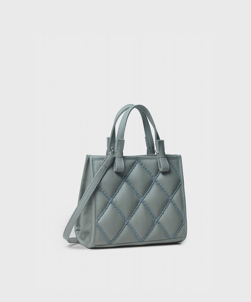 Mini Cross Tote In Pistachio Quilted Leather