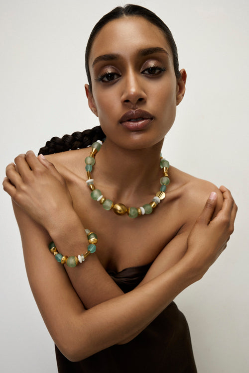 Aurora Green Aqua Necklace