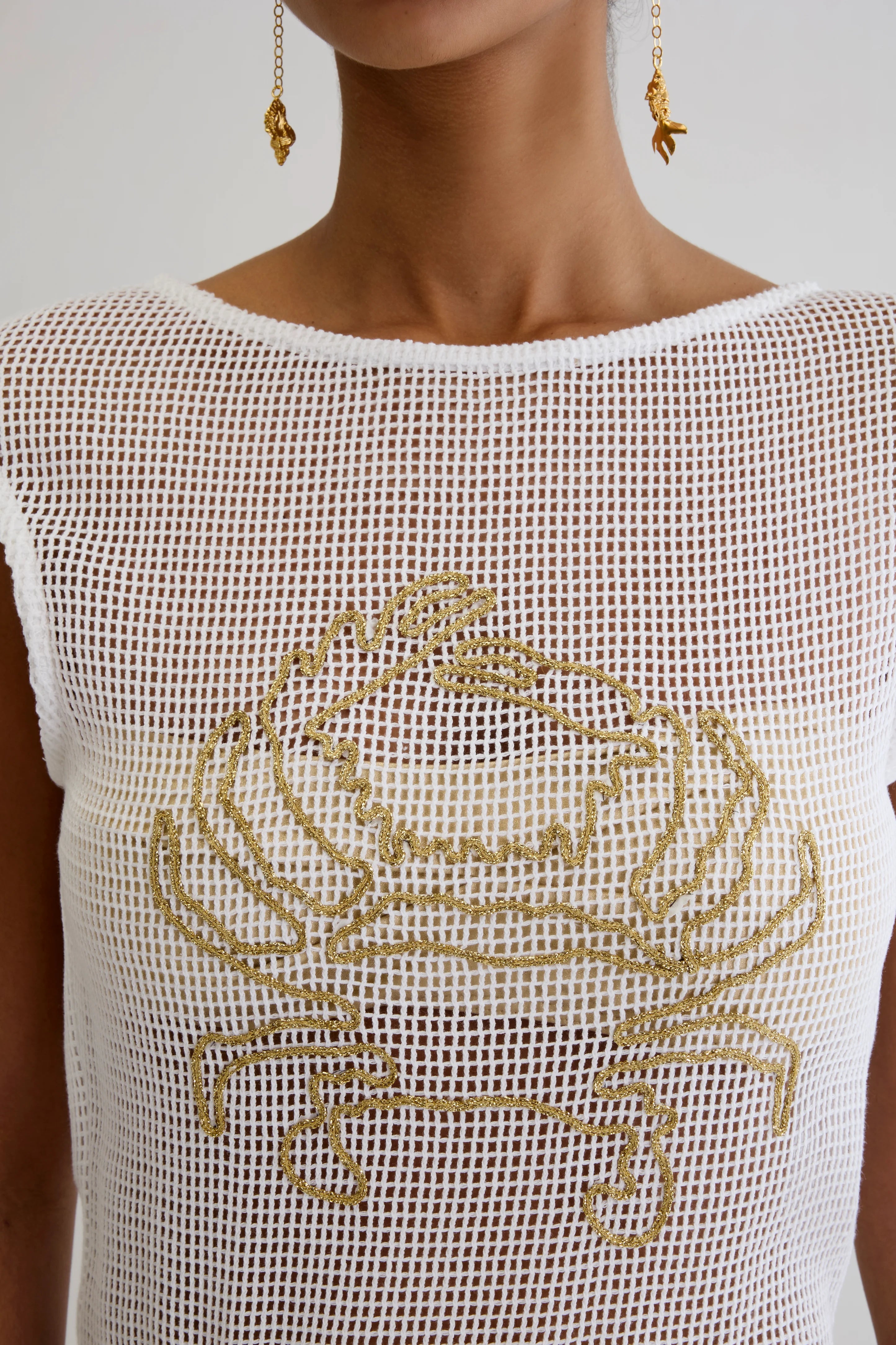 Crab Net Long Dress