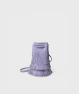 Fringe Pouch In Lavender Smooth Leather