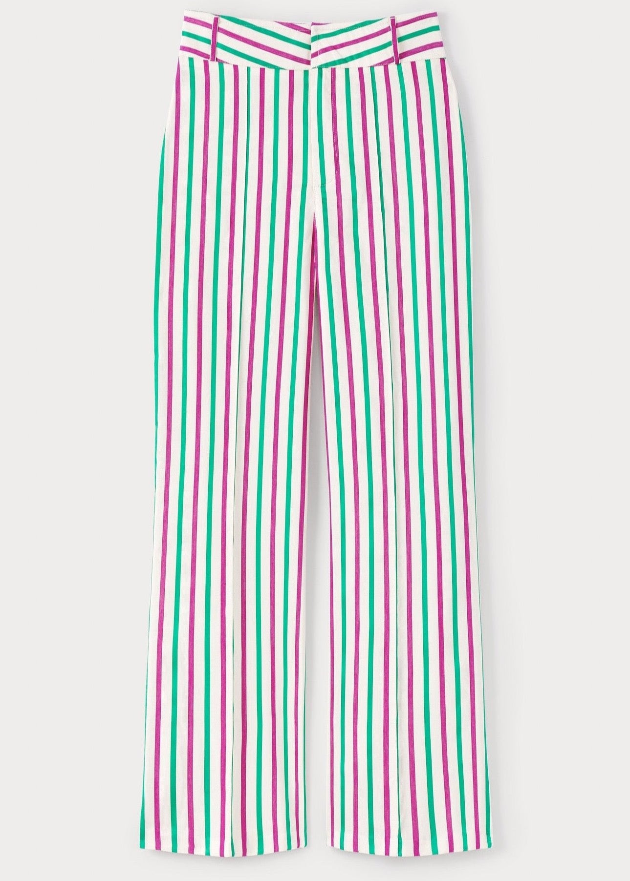 Yoshi Ottoman Stripes Ruby & Green Pants