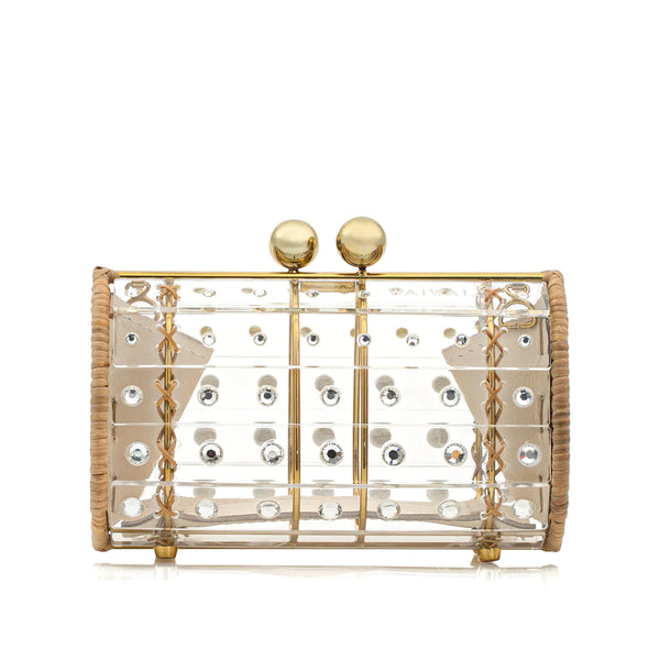 Clutch Strass Gold Bag