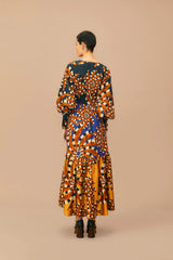Mixed Bananada Long Sleeve Maxi Dress