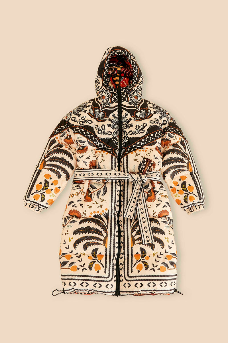 Palms Paradise Sand Reversible Puffer Jacket