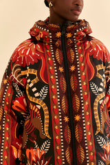 Palms Paradise Sand Reversible Puffer Jacket