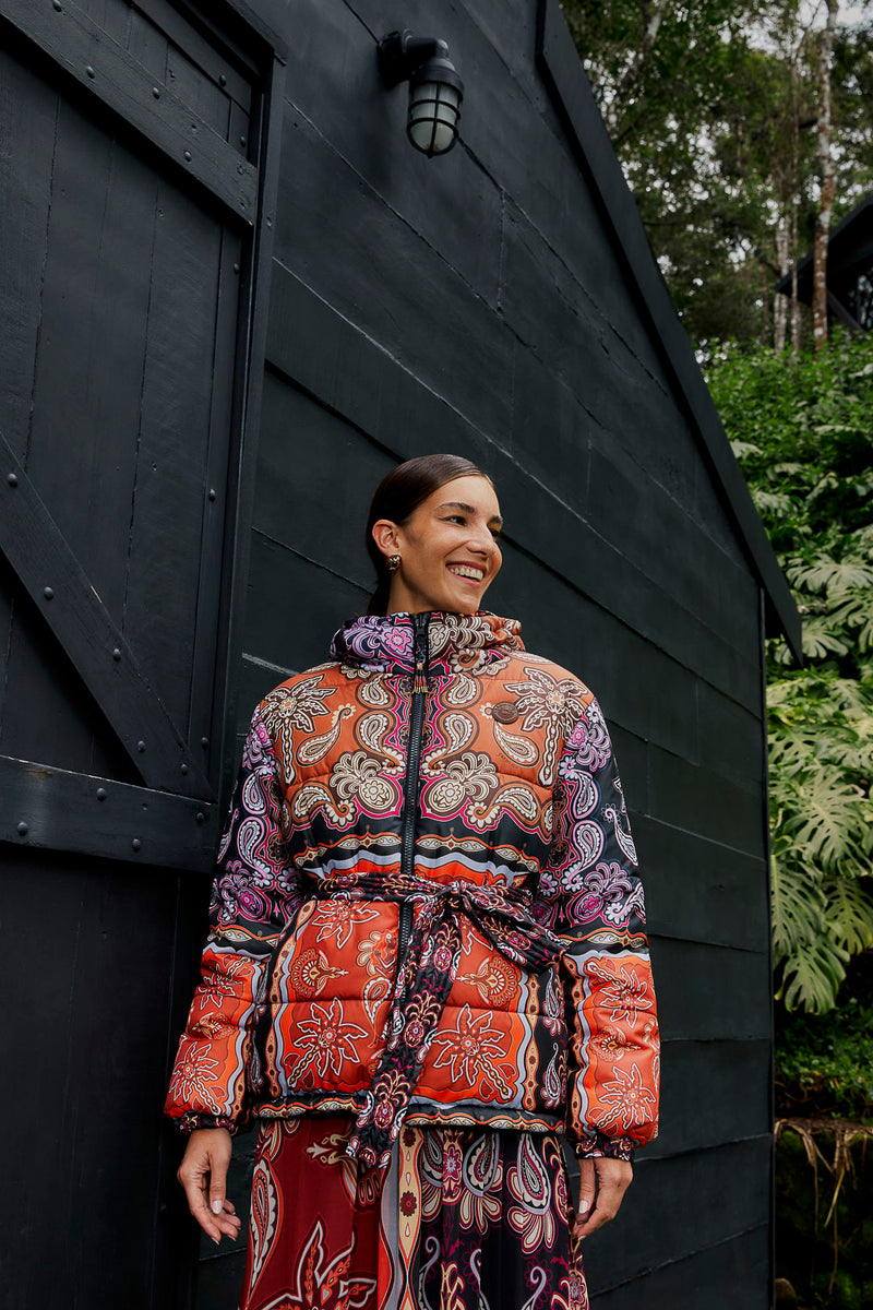 Sweet Mermaids Black Reversible Puffer Jacket