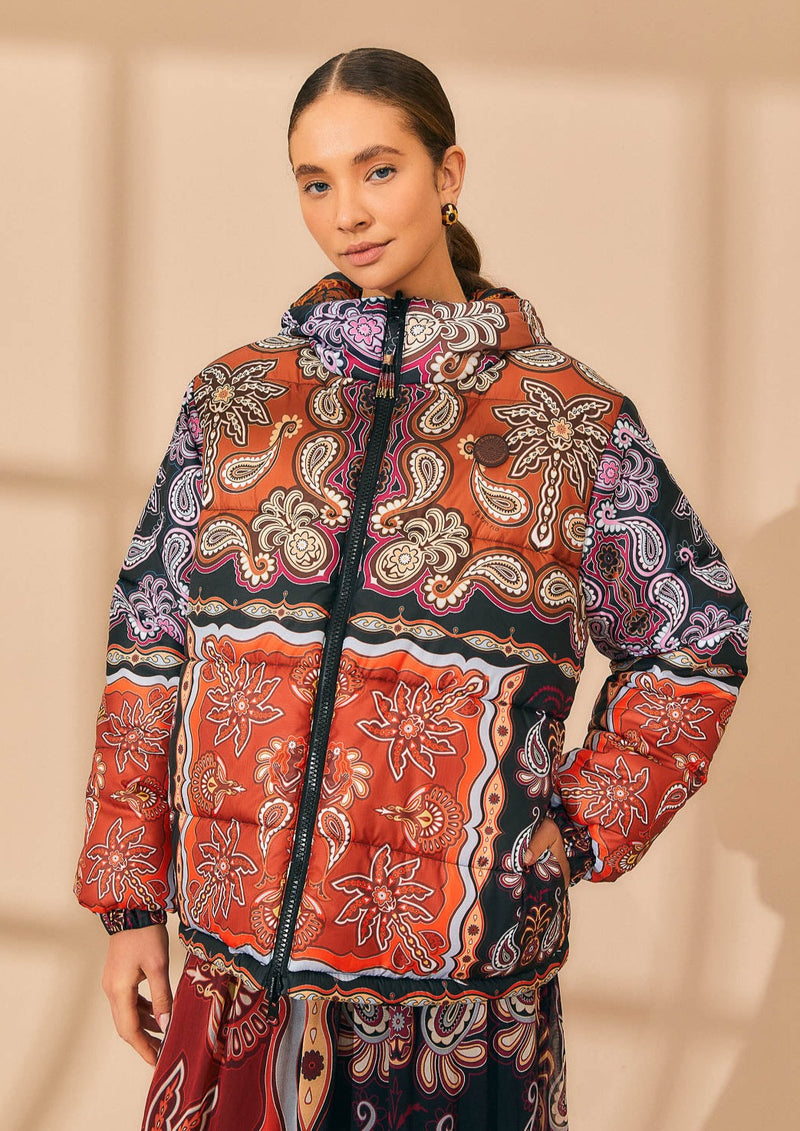 Sweet Mermaids Black Reversible Puffer Jacket