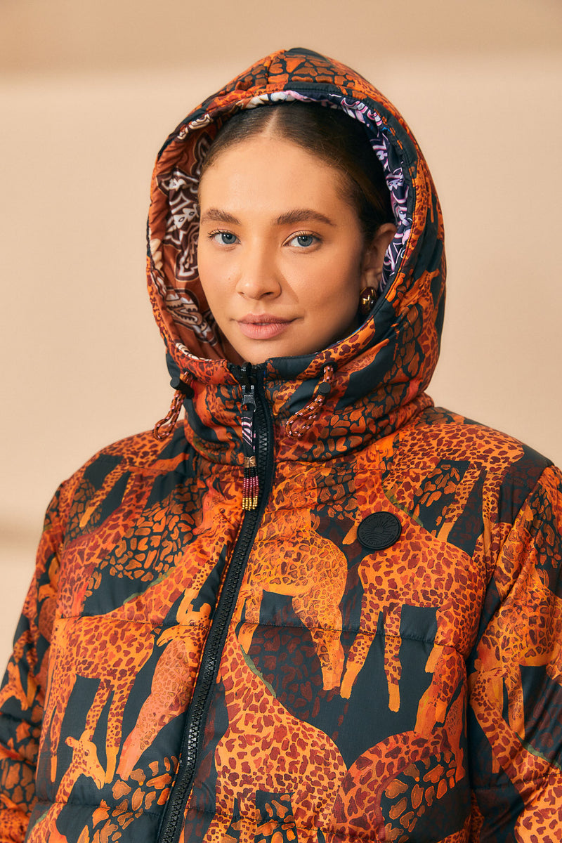 Sweet Mermaids Black Reversible Puffer Jacket