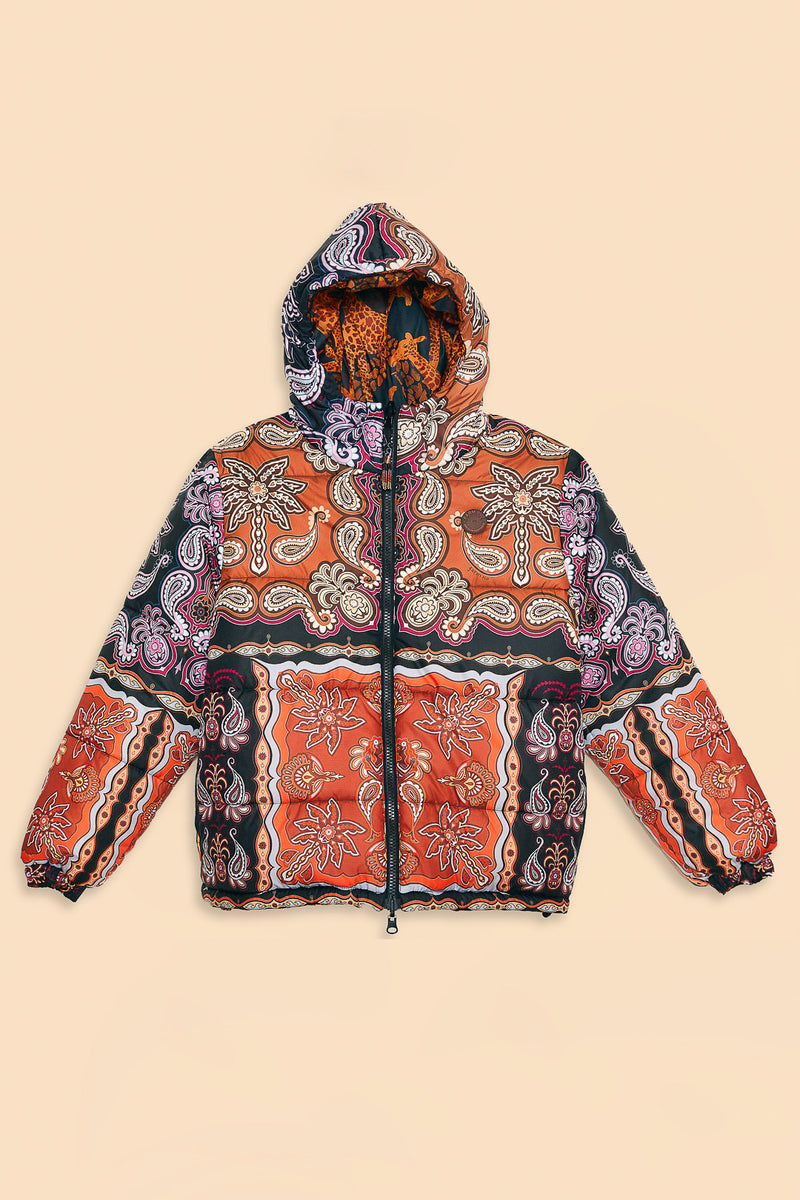 Sweet Mermaids Black Reversible Puffer Jacket