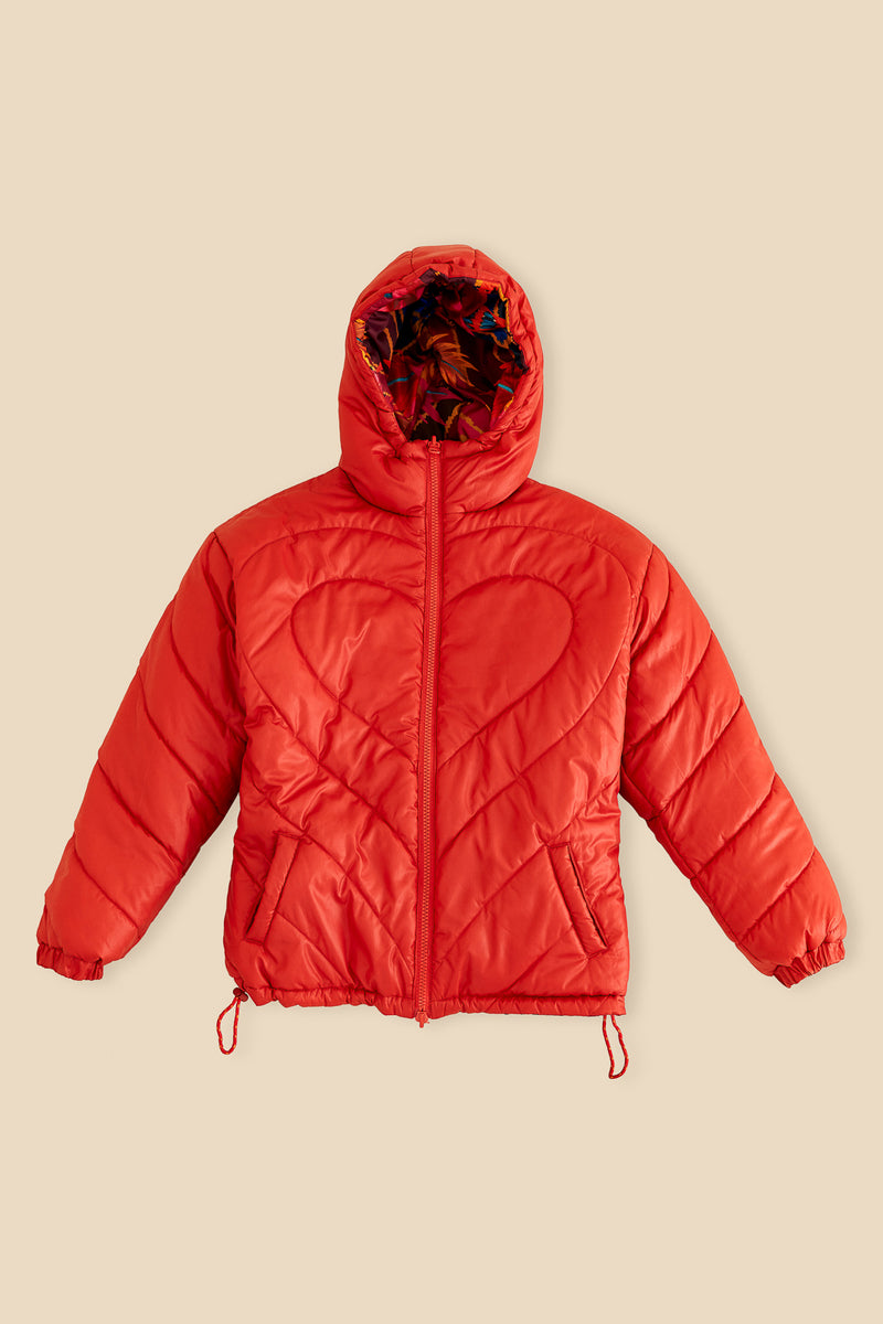 Vintage Wave Reversible Puffer Jacket