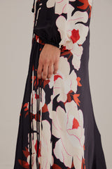 FARMA-PEONY BLACK FRINGE MIDI SKIRT-JUST BRAZIL