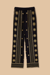 Sun Embroidered Pants