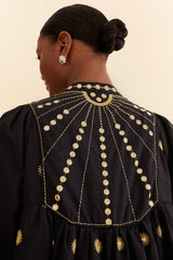 Sun Embroidered Midi Dress