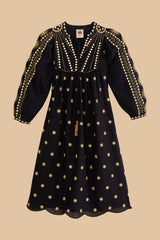 Sun Embroidered Midi Dress