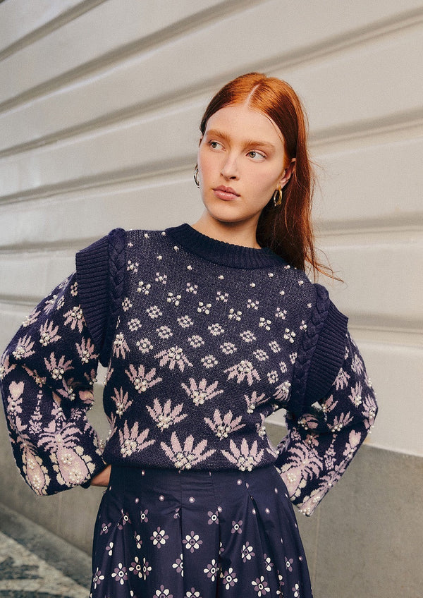 FARM-AINIKA MARTINA KNIT SWEATER-JUST BRAZIL