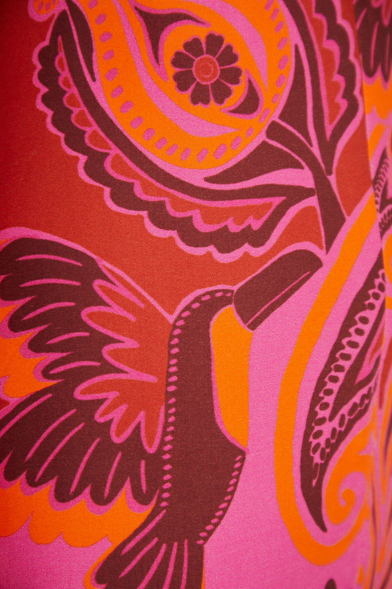 FARM-BOLD FLORAL PINK LONG SLEEVE MAXI DRESS-JUST BRAZIL