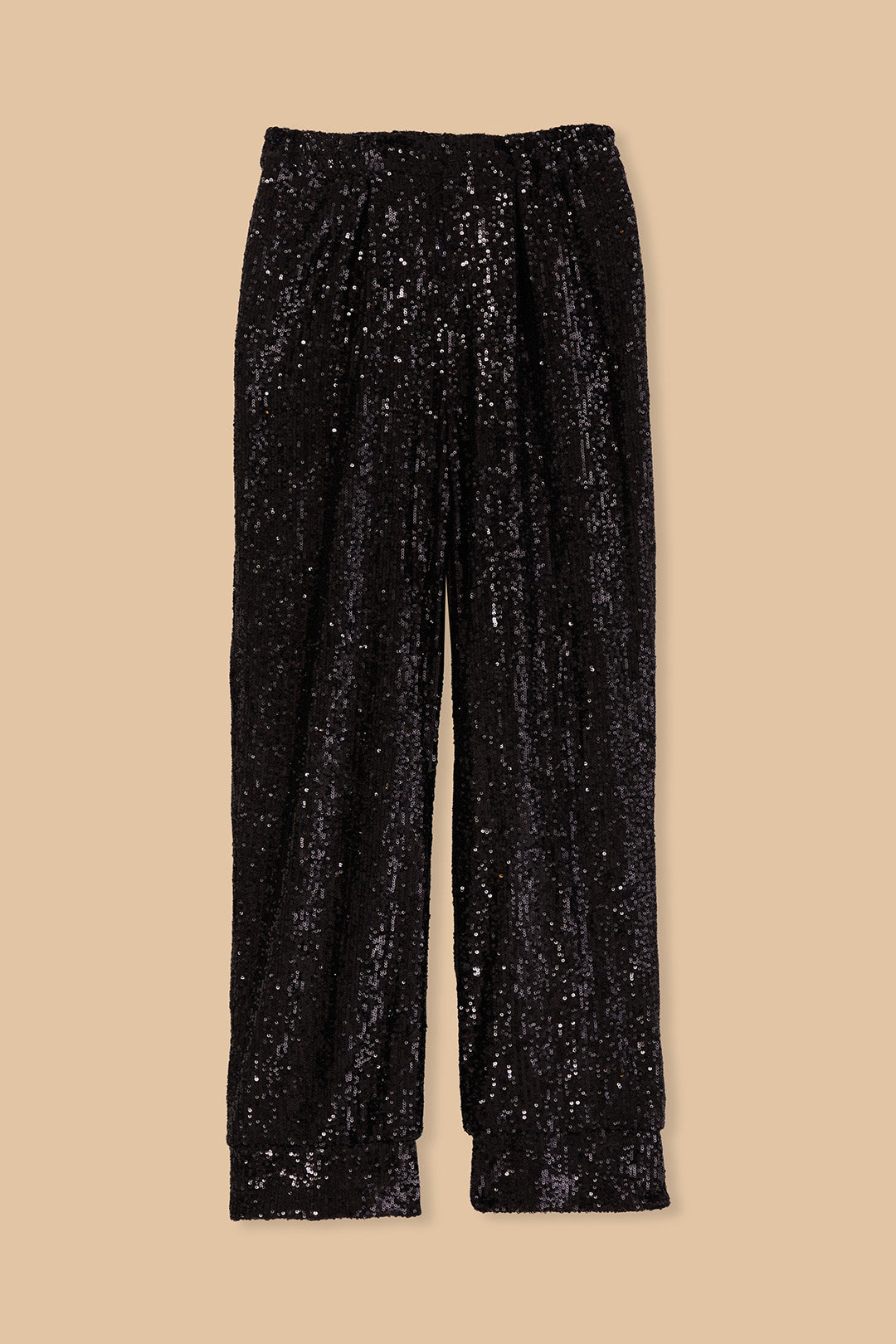 FARM-BLACK SEQUIN PIJAMA PANTS-JUST BRAZIL