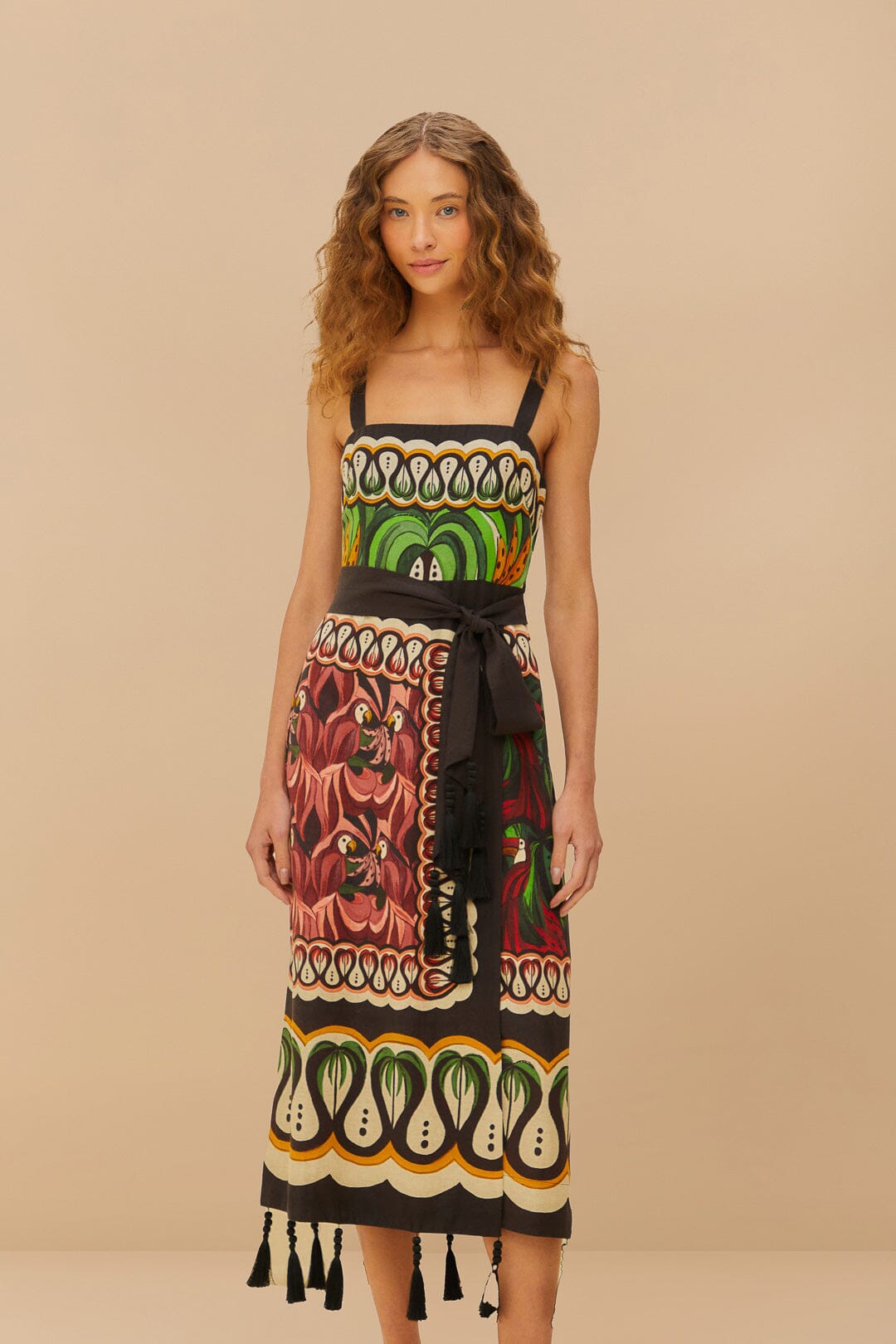 Coconut Tree Flow Scarf Dress