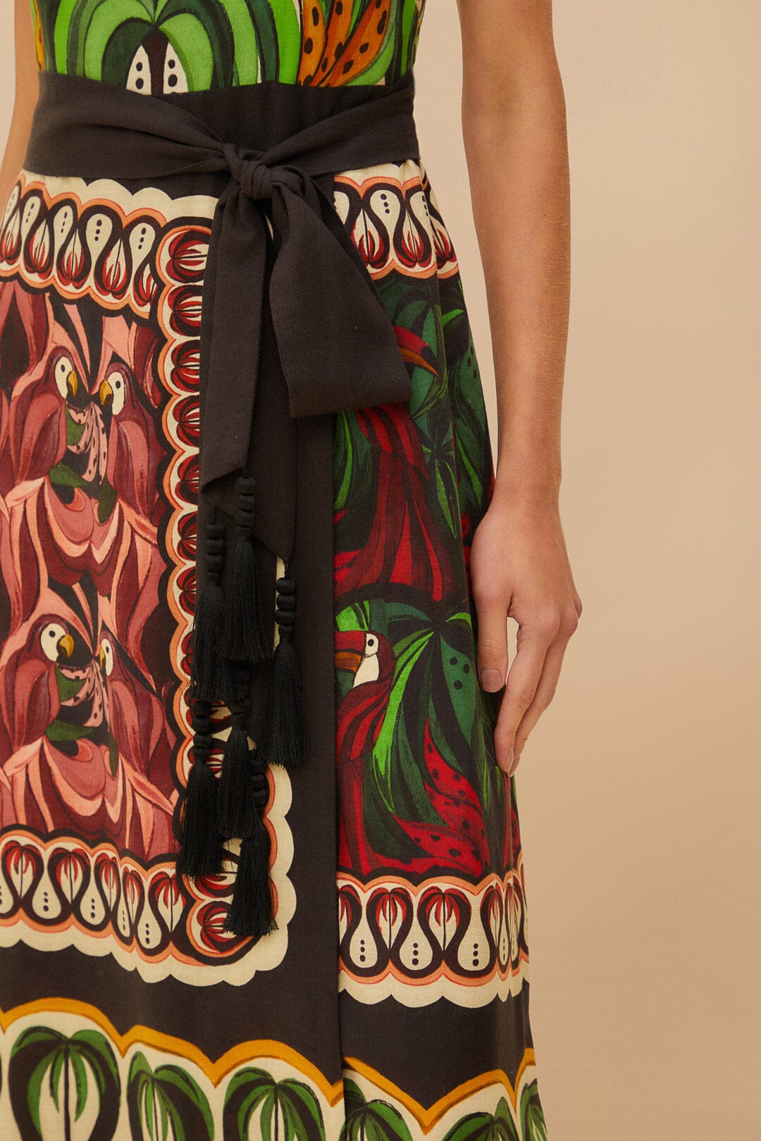 Coconut Tree Flow Scarf Dress
