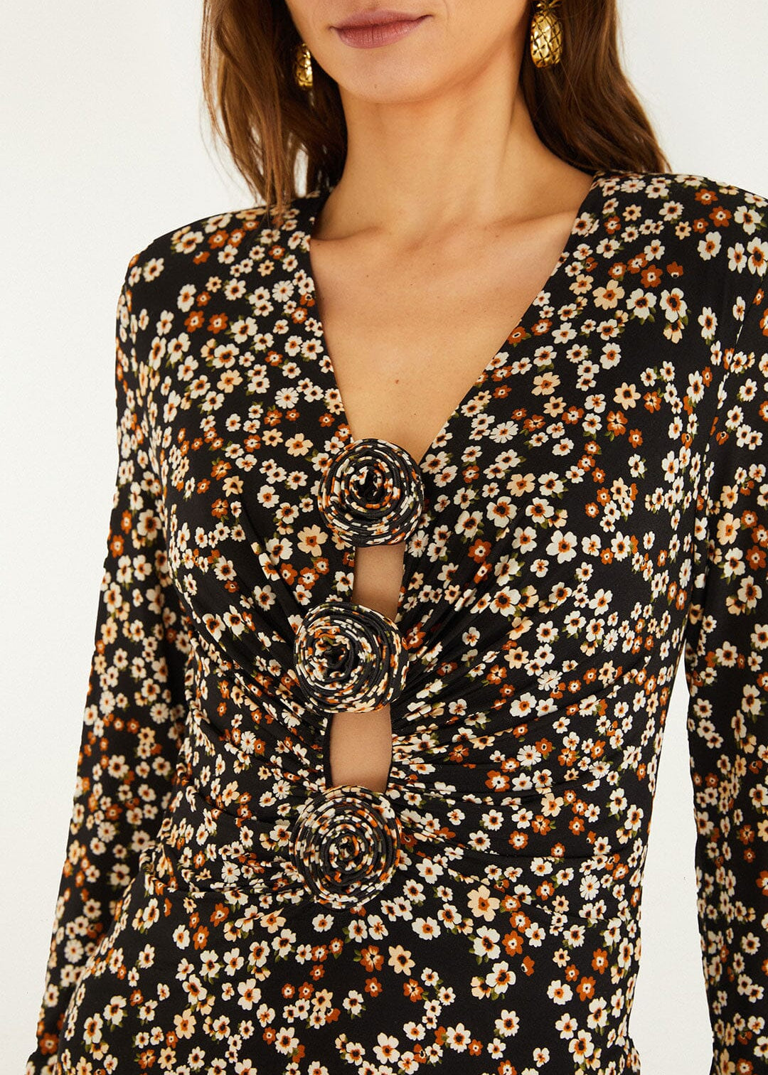 Tiny Flowers Black Jersey