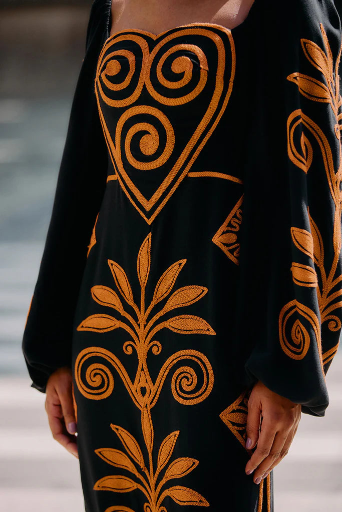 Cornely Ainika Black Artisanal Heart Long Sleeves